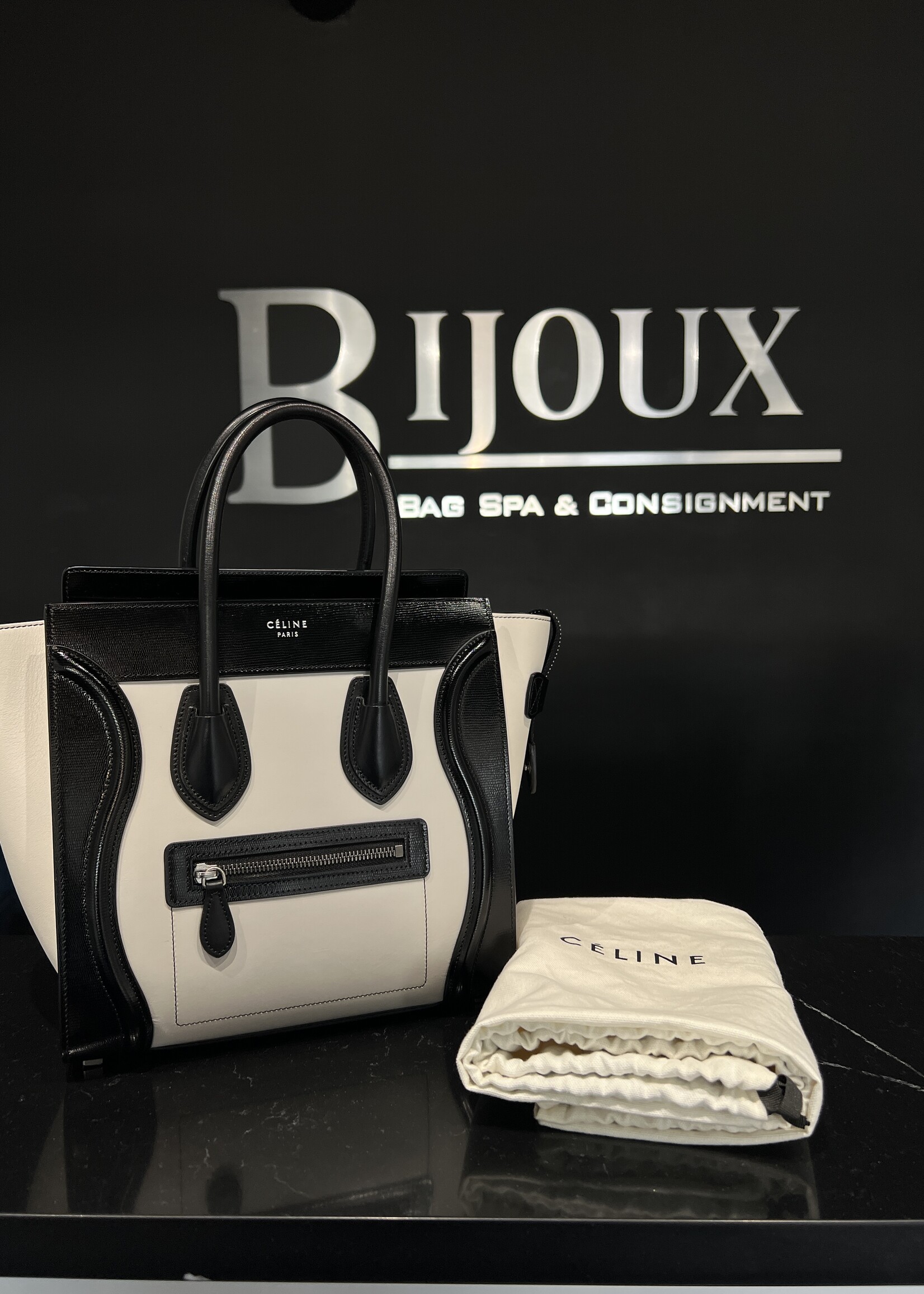Celine SOLD - Celine Bicolour Luggage Small