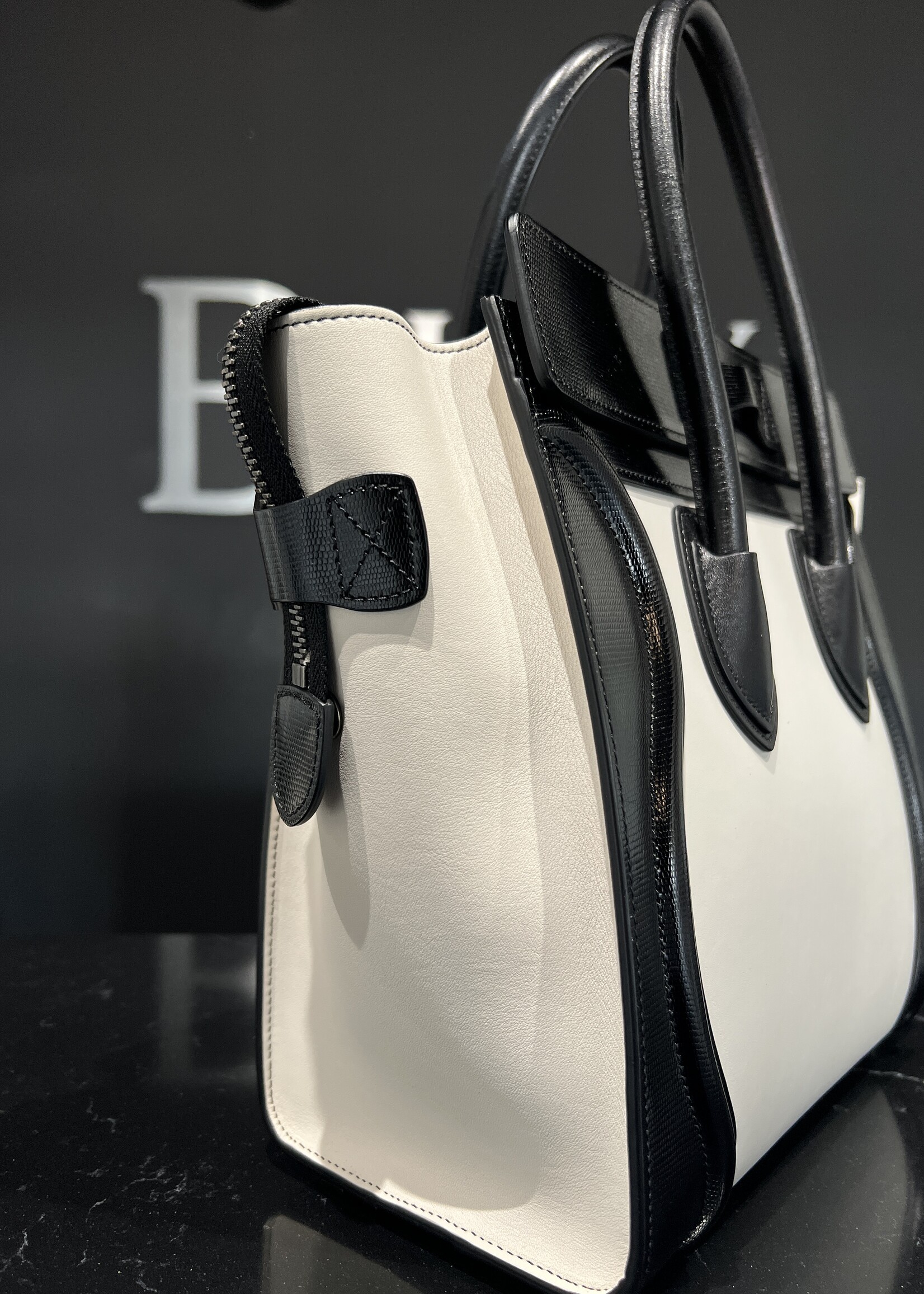 Celine SOLD - Celine Bicolour Luggage Small