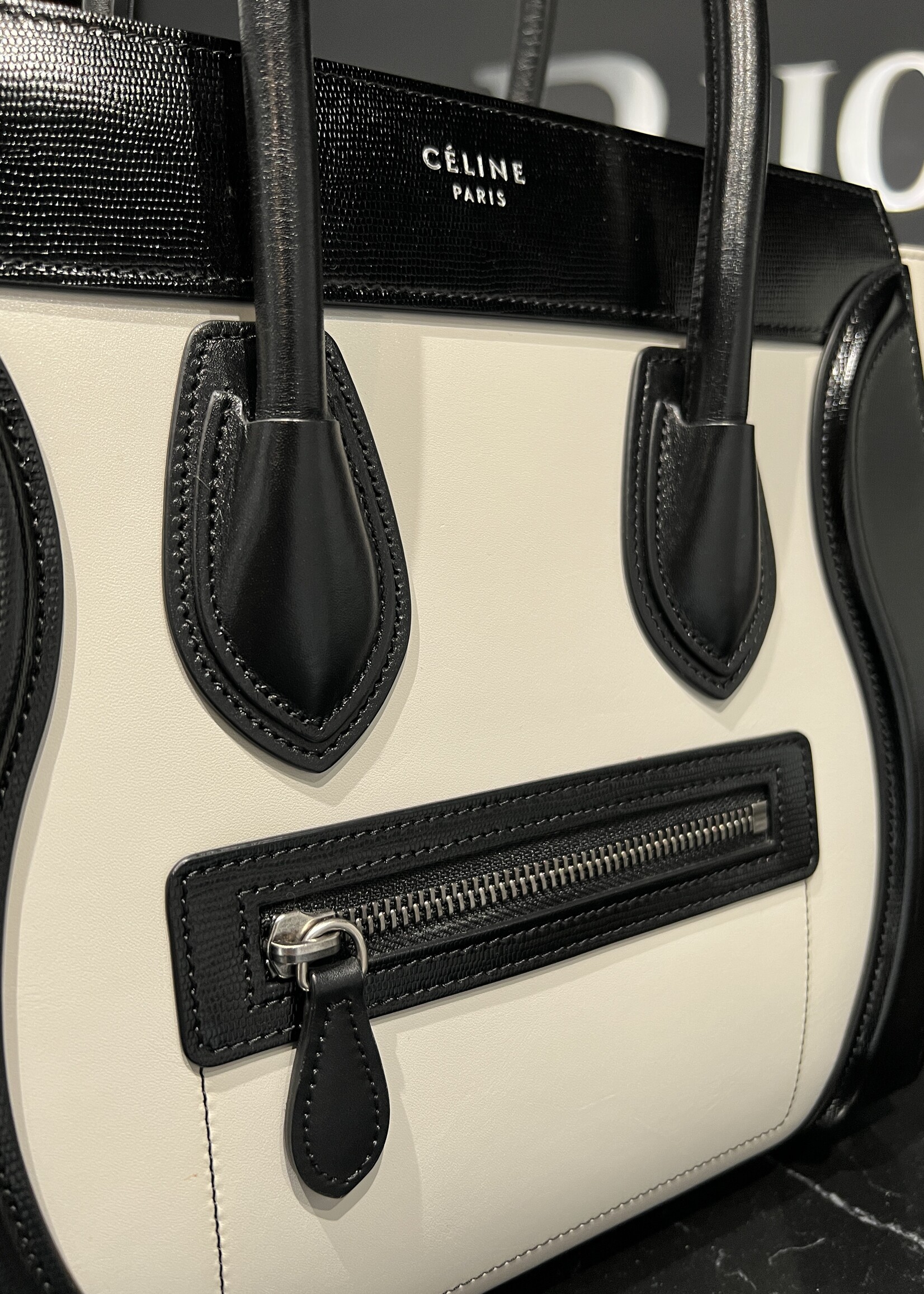 Celine SOLD - Celine Bicolour Luggage Small
