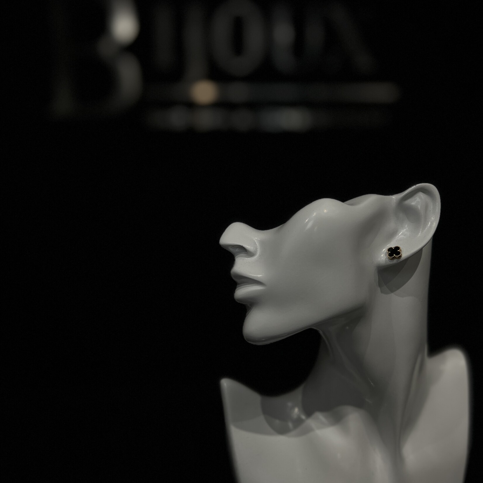 Van Cleef SOLD - Van Cleef Alhambra Onyx Earrings