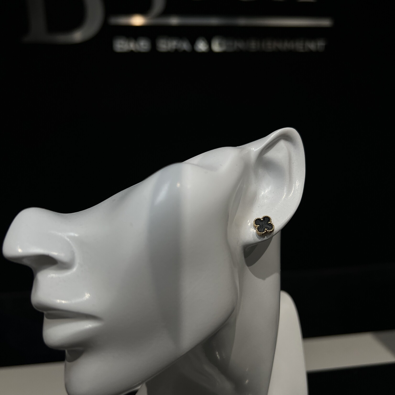 Van Cleef SOLD - Van Cleef Alhambra Onyx Earrings