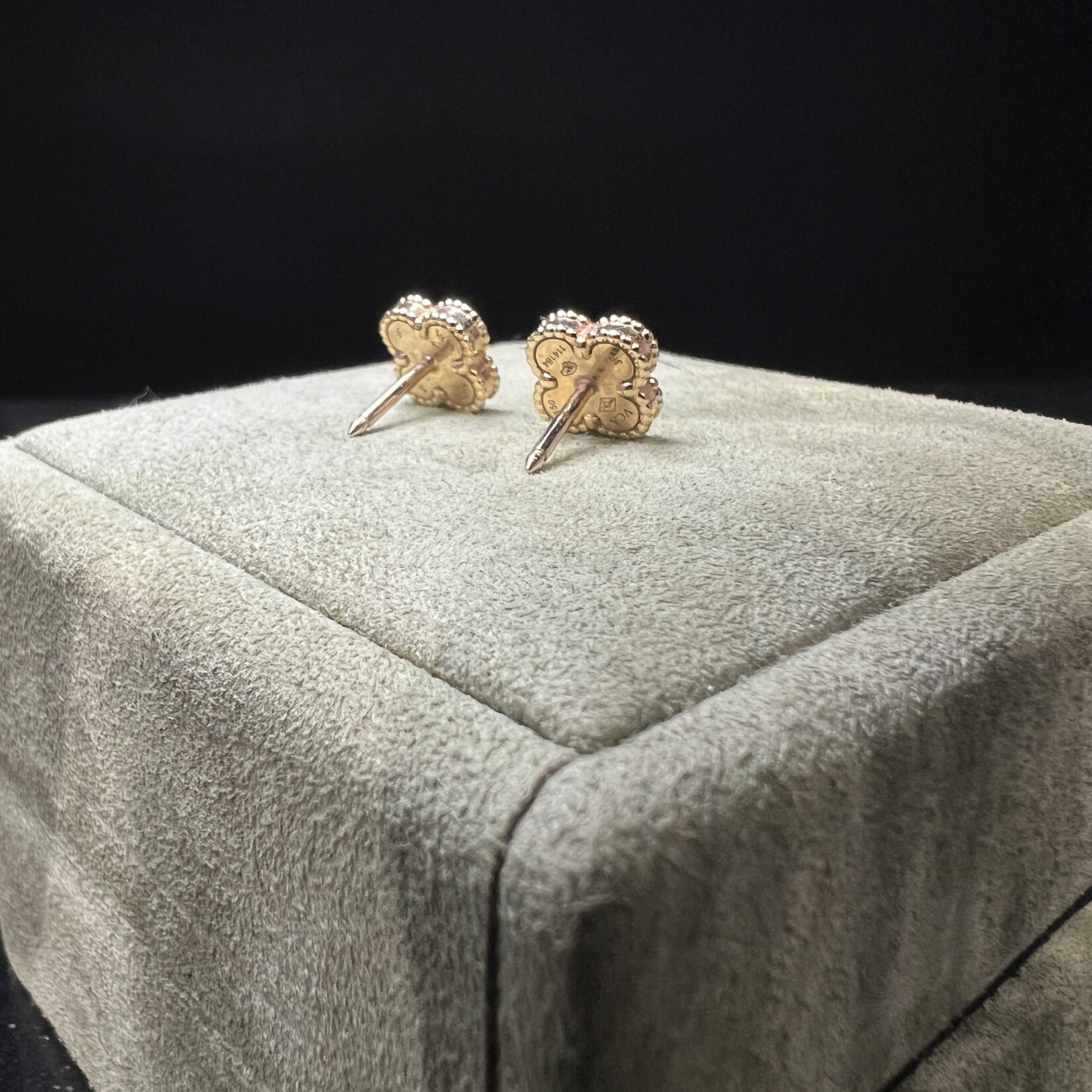 Van Cleef SOLD - Van Cleef Alhambra Onyx Earrings