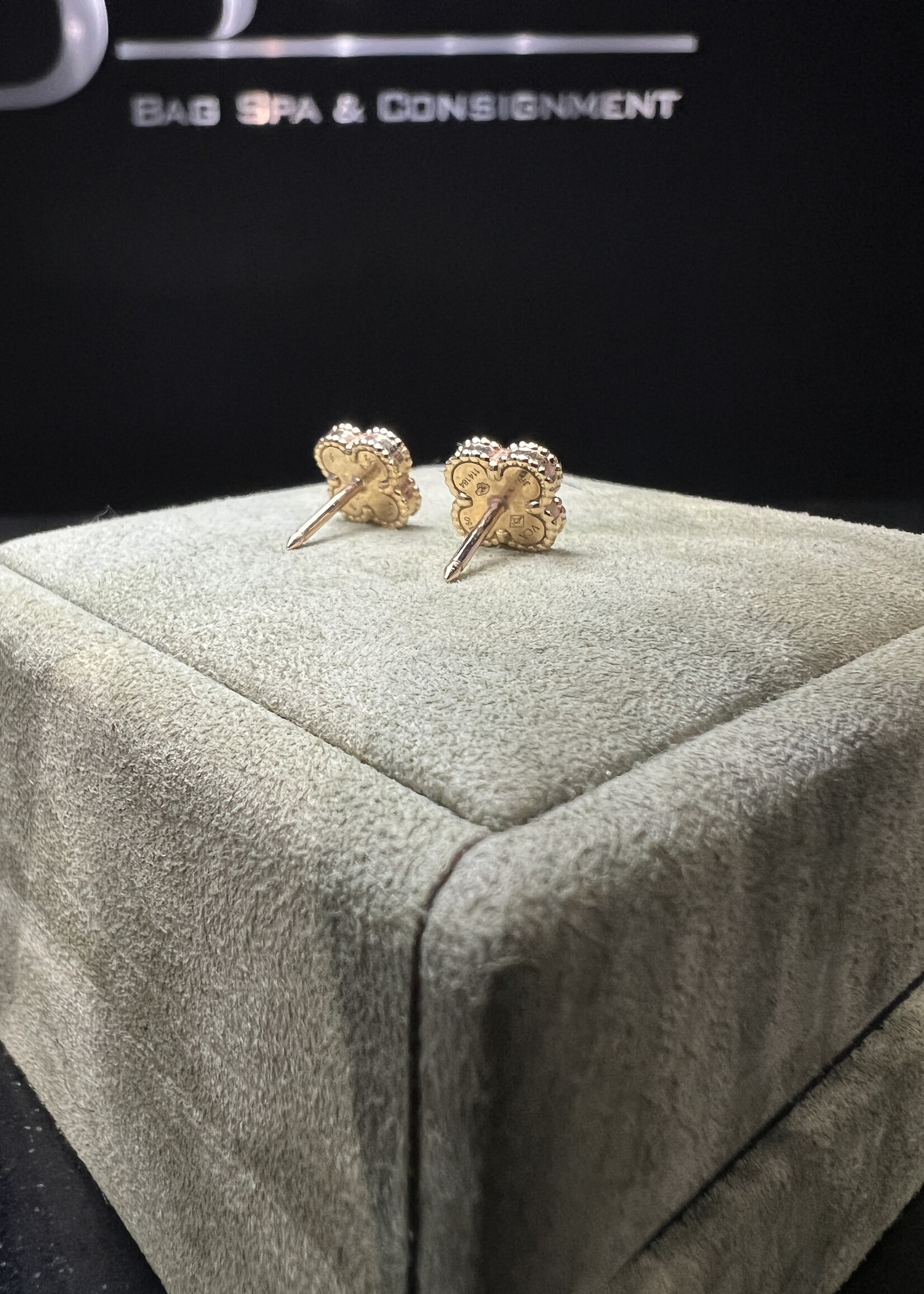 Van Cleef SOLD - Van Cleef Alhambra Onyx Earrings