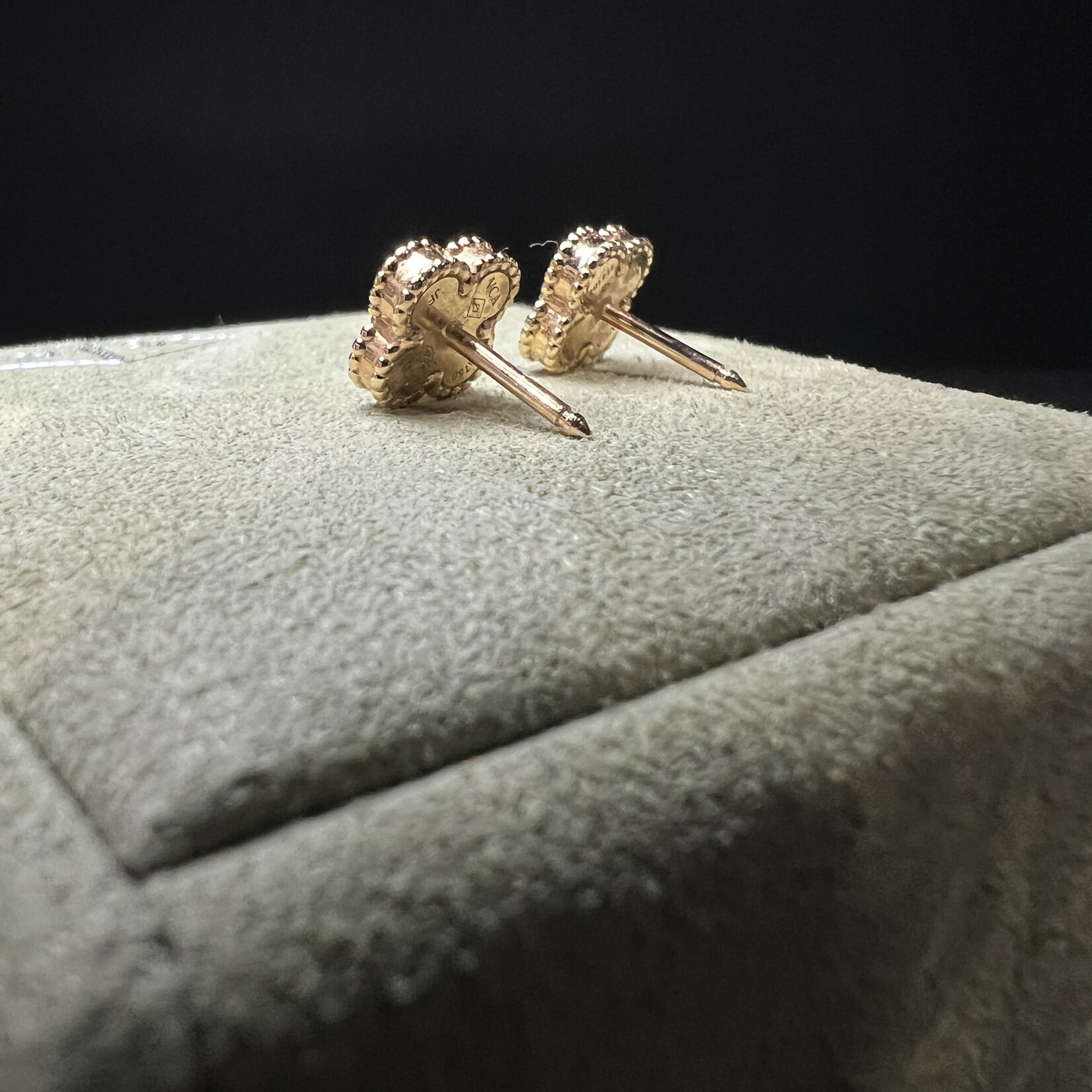 Van Cleef SOLD - Van Cleef Alhambra Onyx Earrings