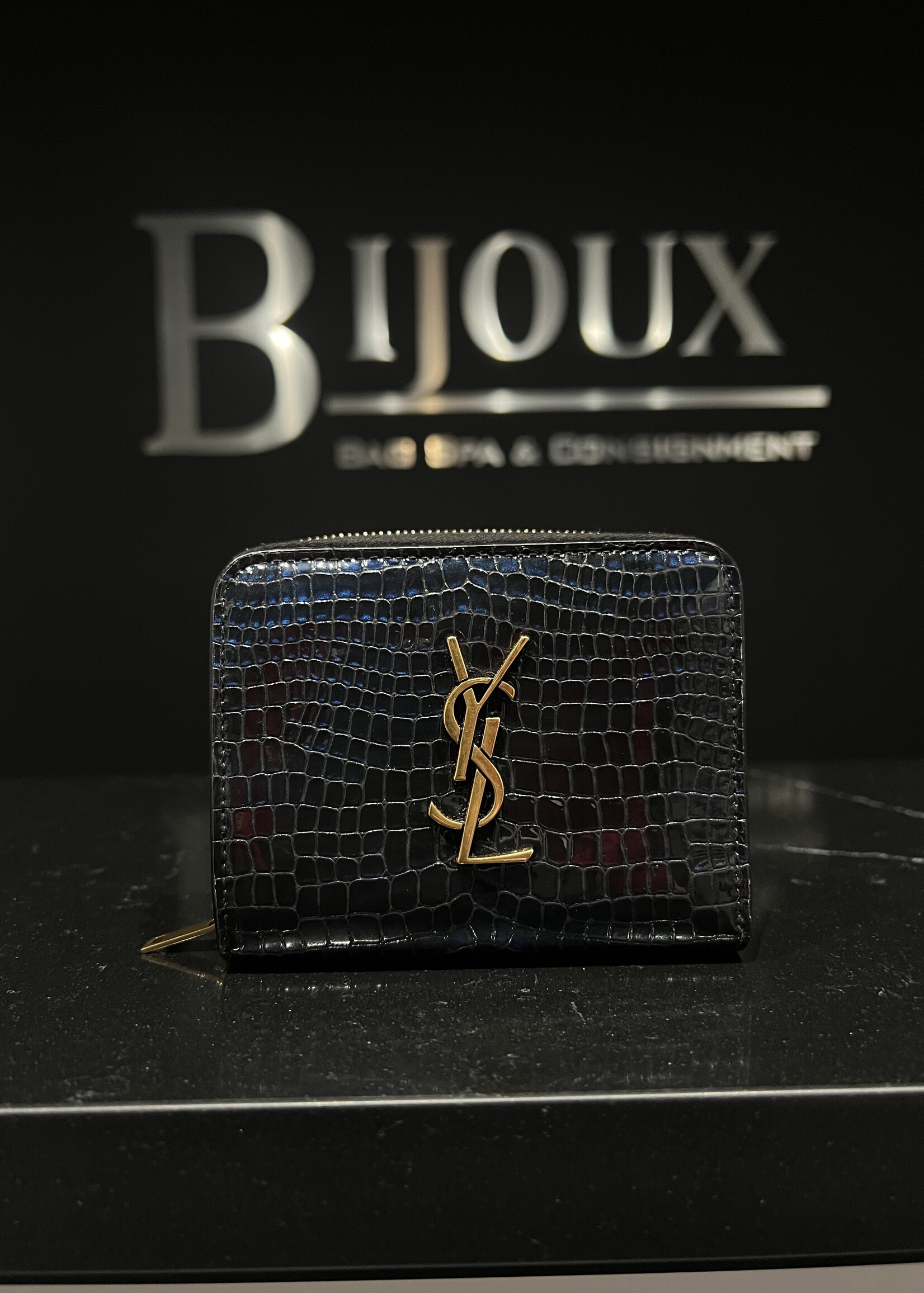 Saint Laurent SOLD - Saint Laurent Embossed Monogram Wallet