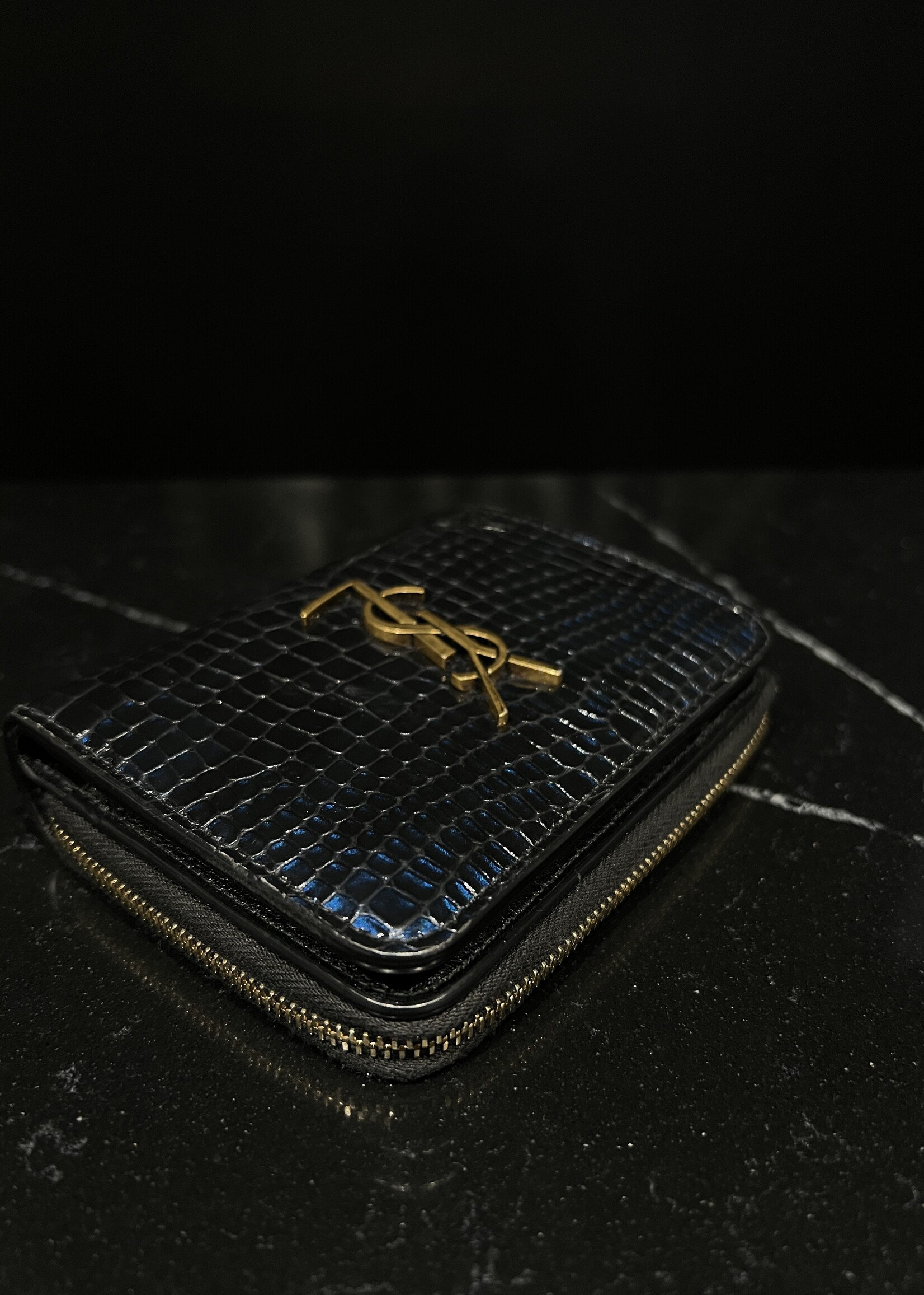 Saint Laurent SOLD - Saint Laurent Embossed Monogram Wallet