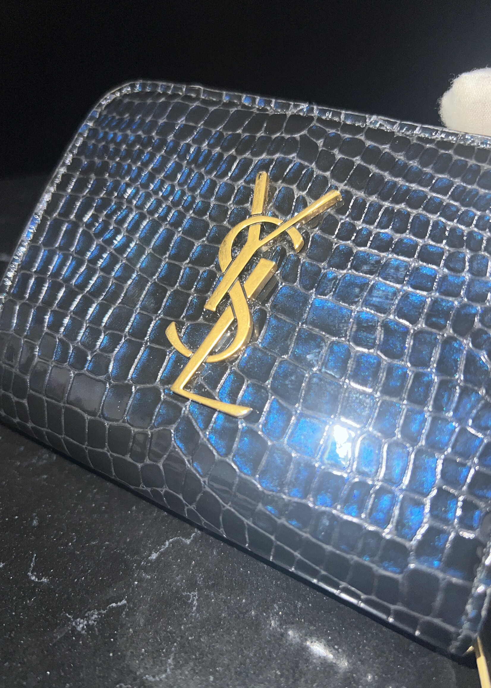 Saint Laurent SOLD - Saint Laurent Embossed Monogram Wallet