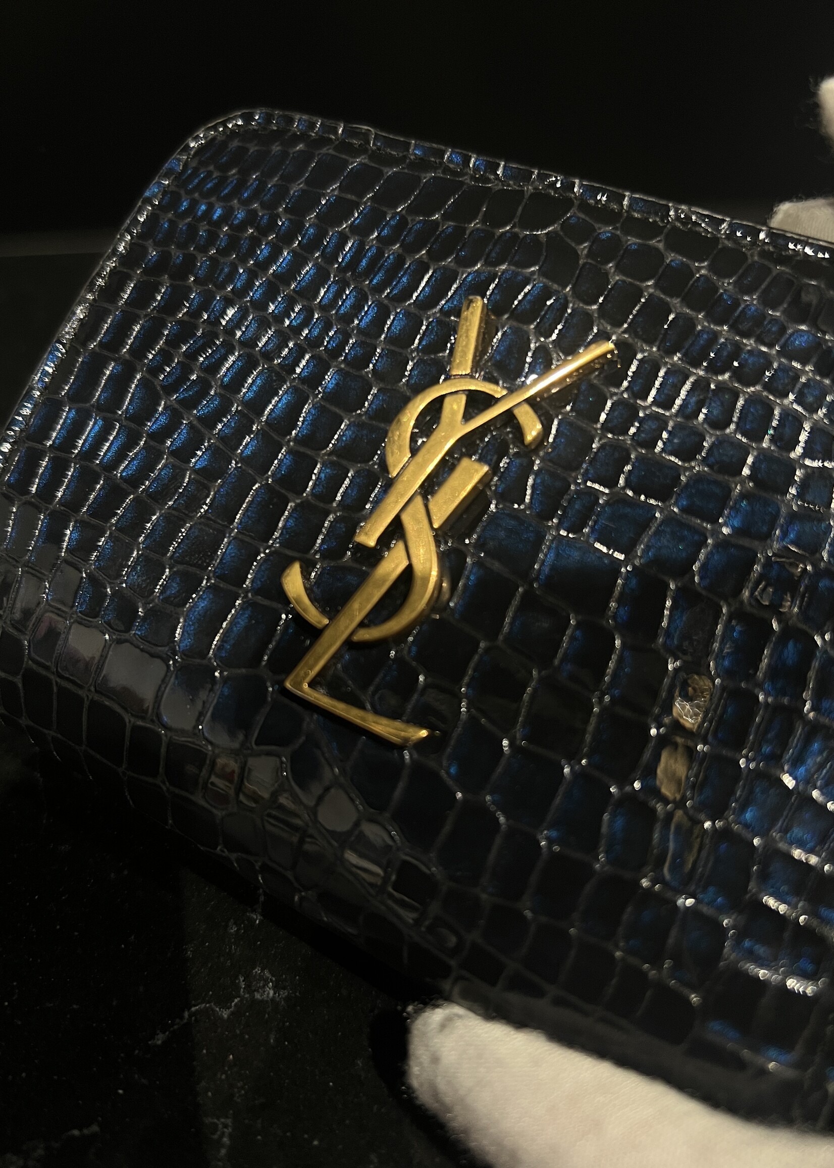 Saint Laurent SOLD - Saint Laurent Embossed Monogram Wallet
