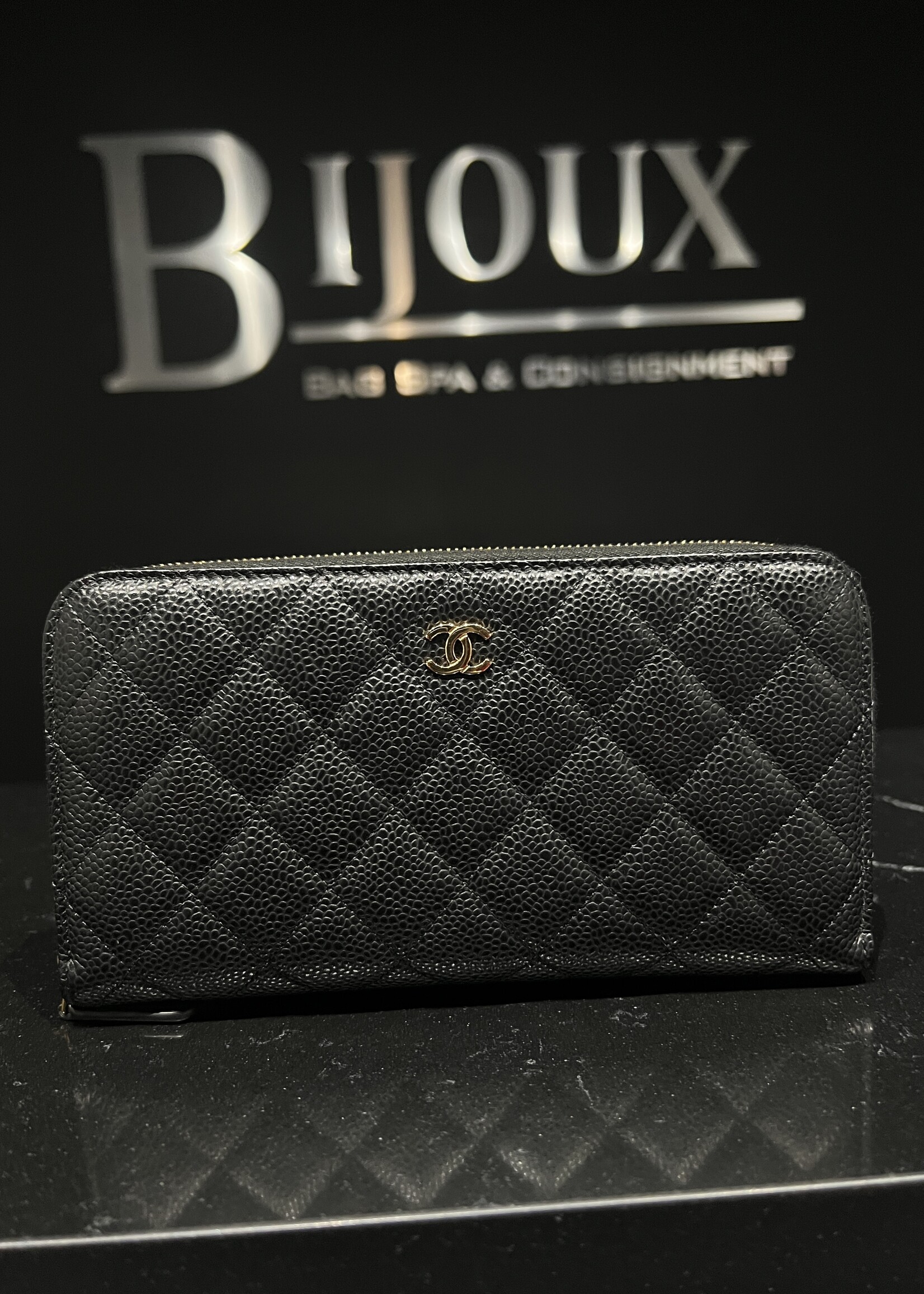 Chanel SOLD - Chanel Caviar Zip Wallet