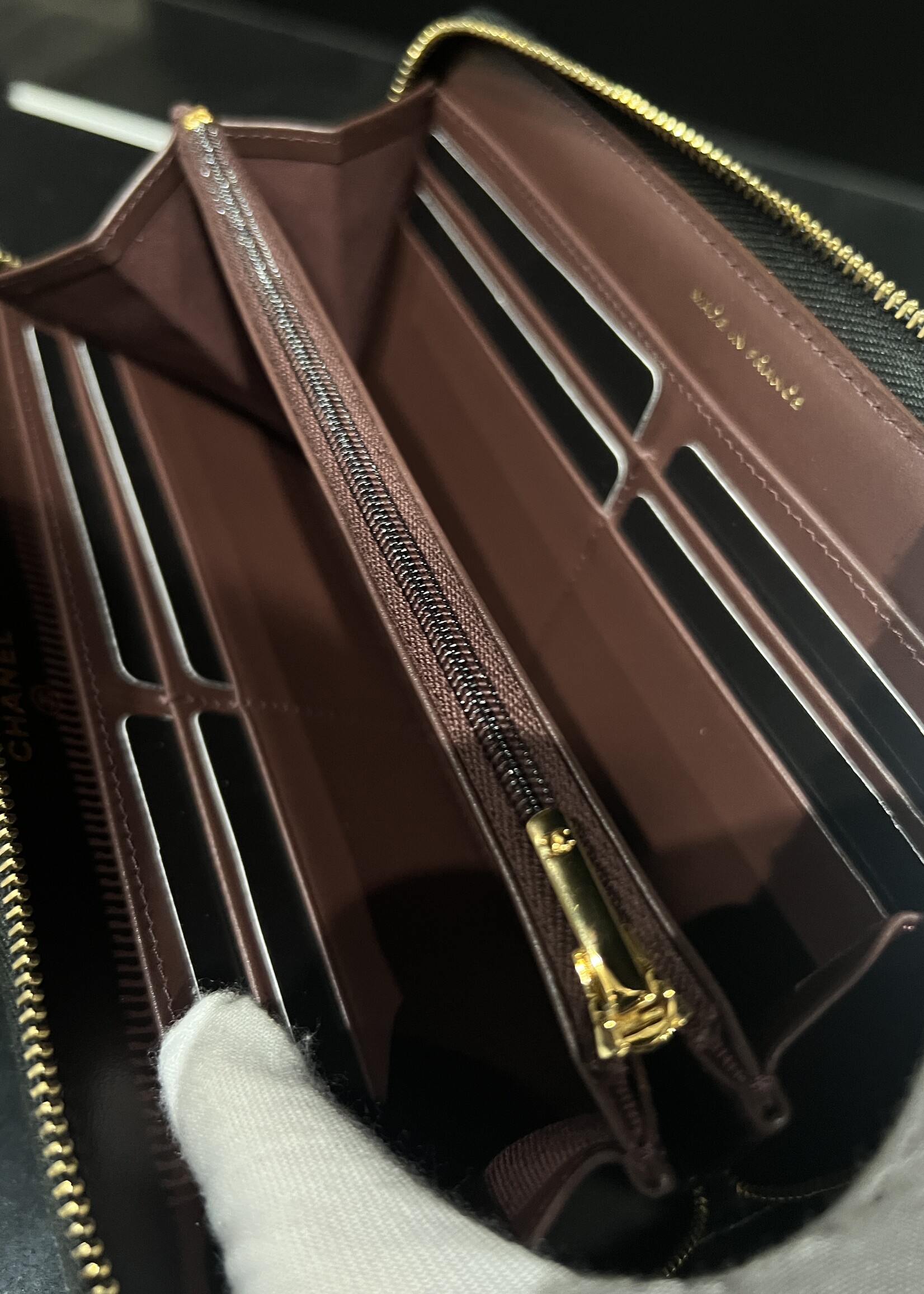 Chanel SOLD - Chanel Caviar Zip Wallet