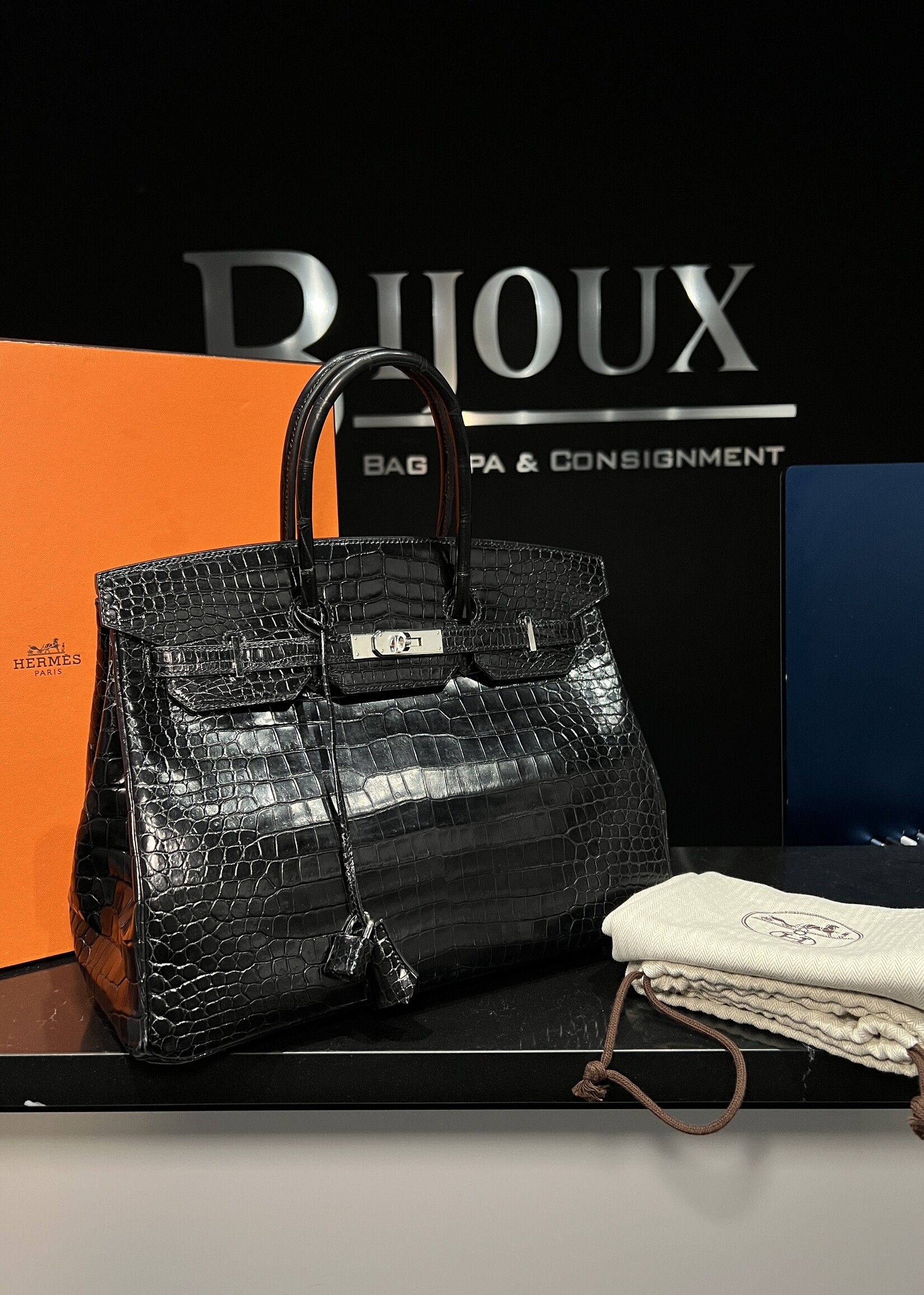 Hermes Hermes Birkin 35 Crocodile PHW