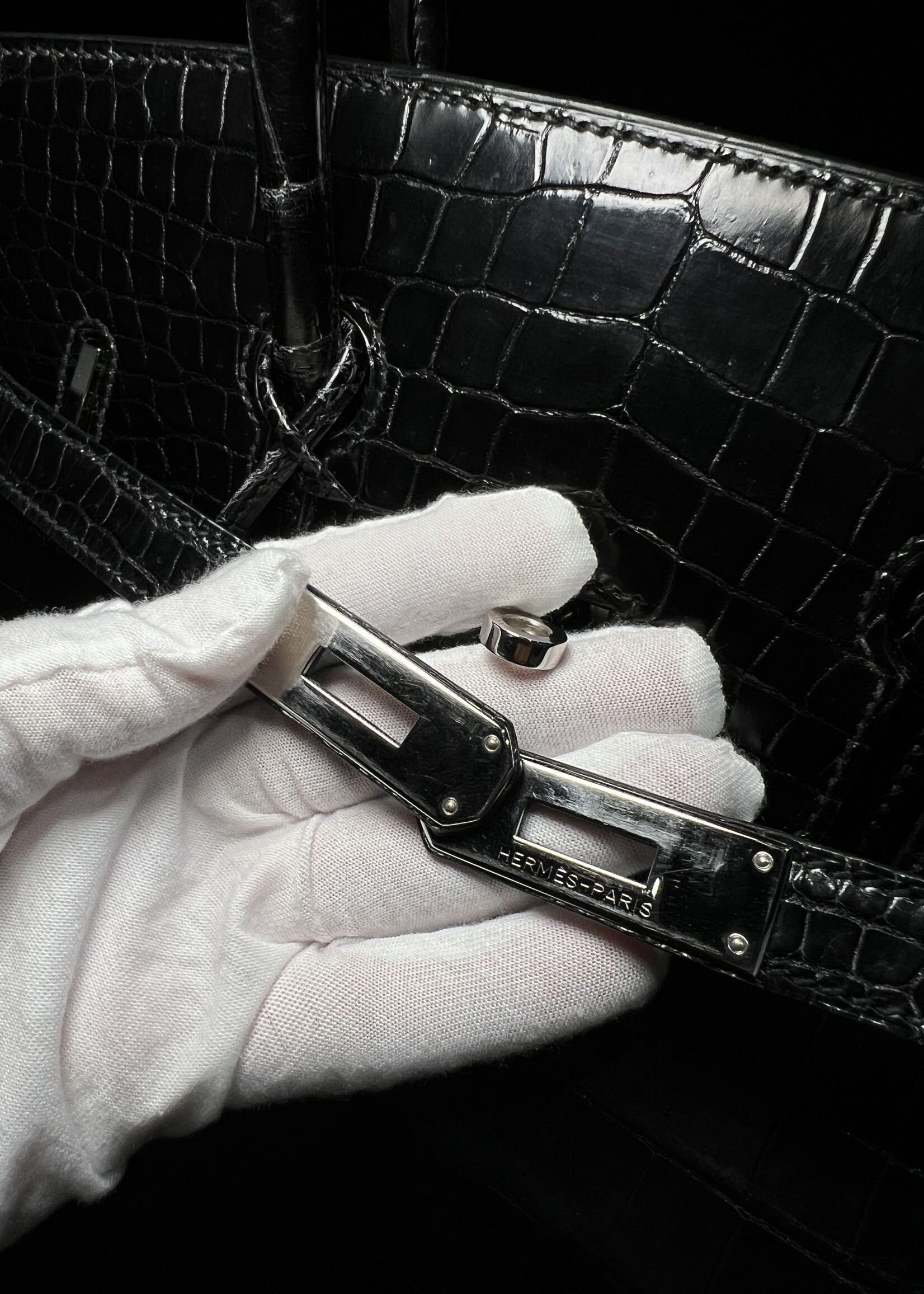 Hermes Hermes Birkin 35 Crocodile PHW