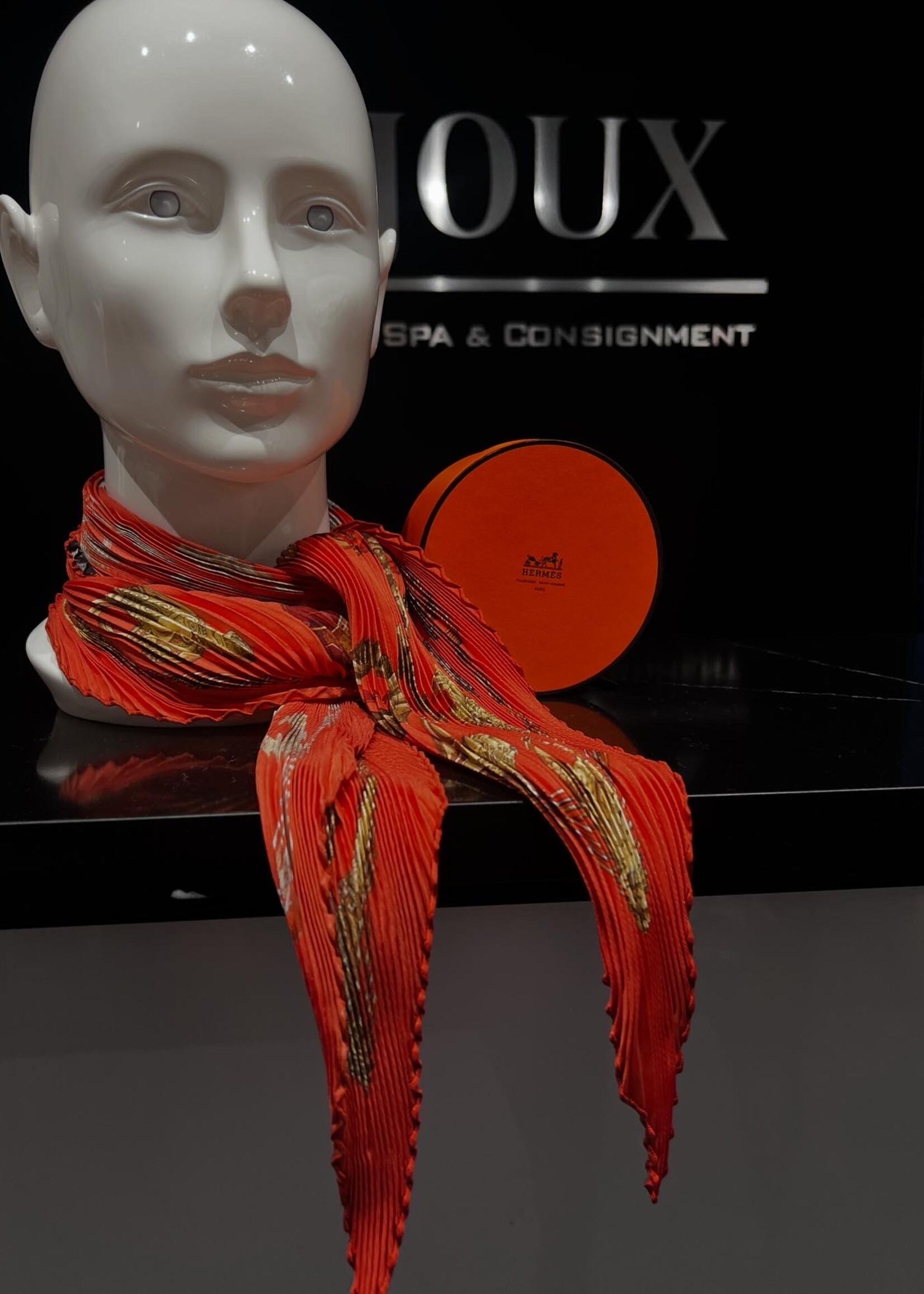 Hermes Hermes Pleated Scarf