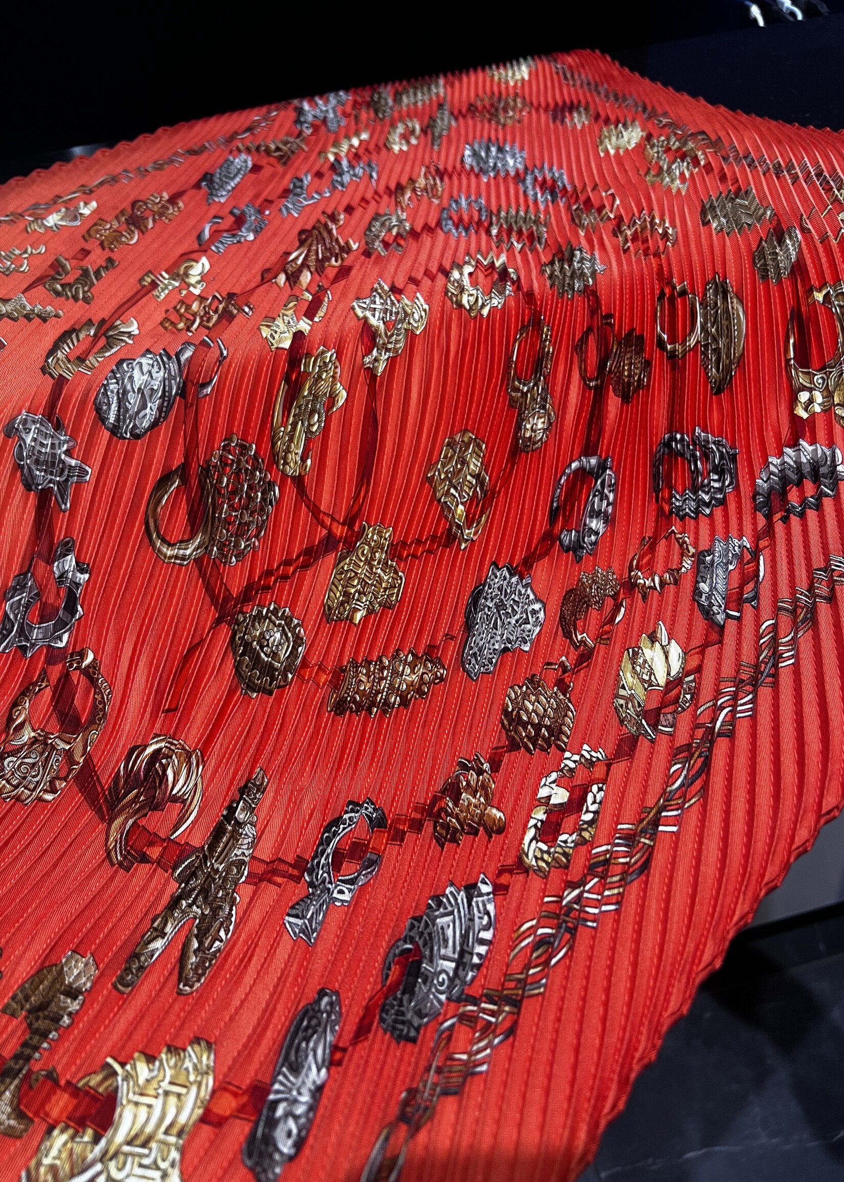 Hermes Hermes Pleated Scarf