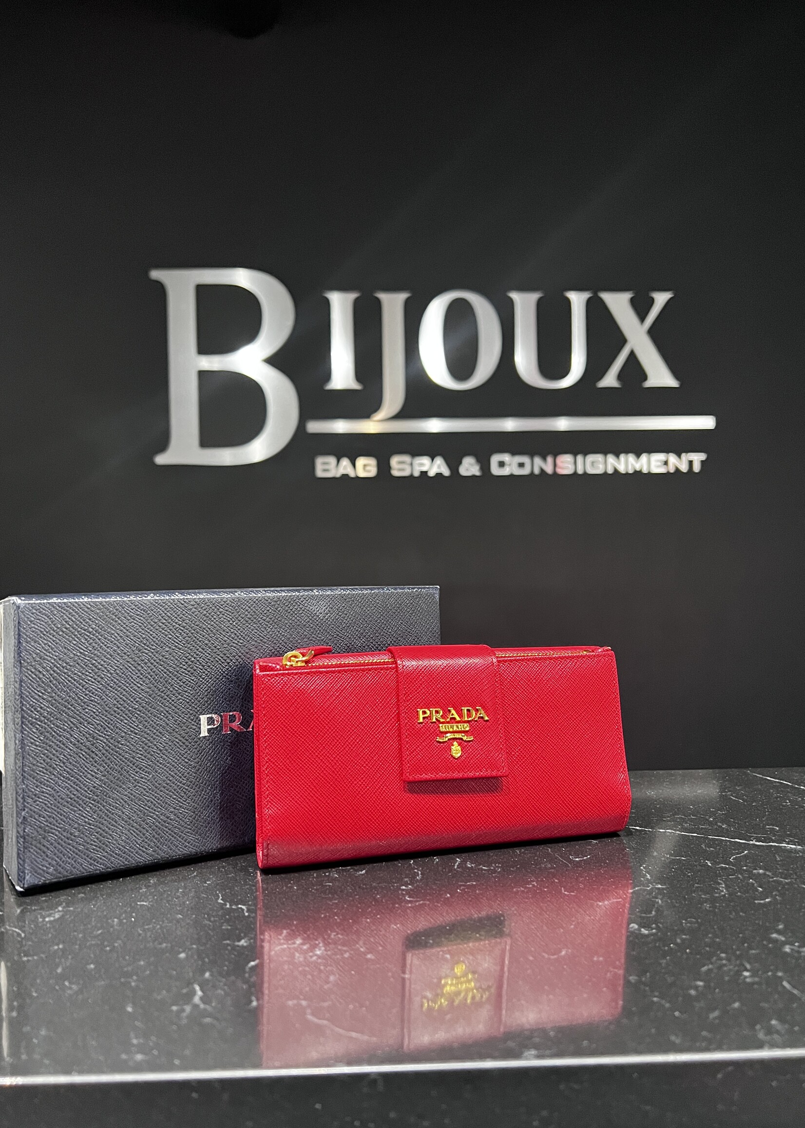 Prada SOLD- Prada Saffiano Zippy Wallet