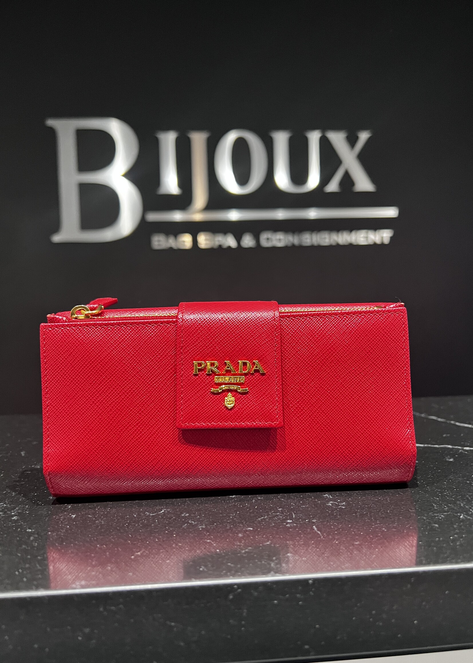 Prada SOLD- Prada Saffiano Zippy Wallet