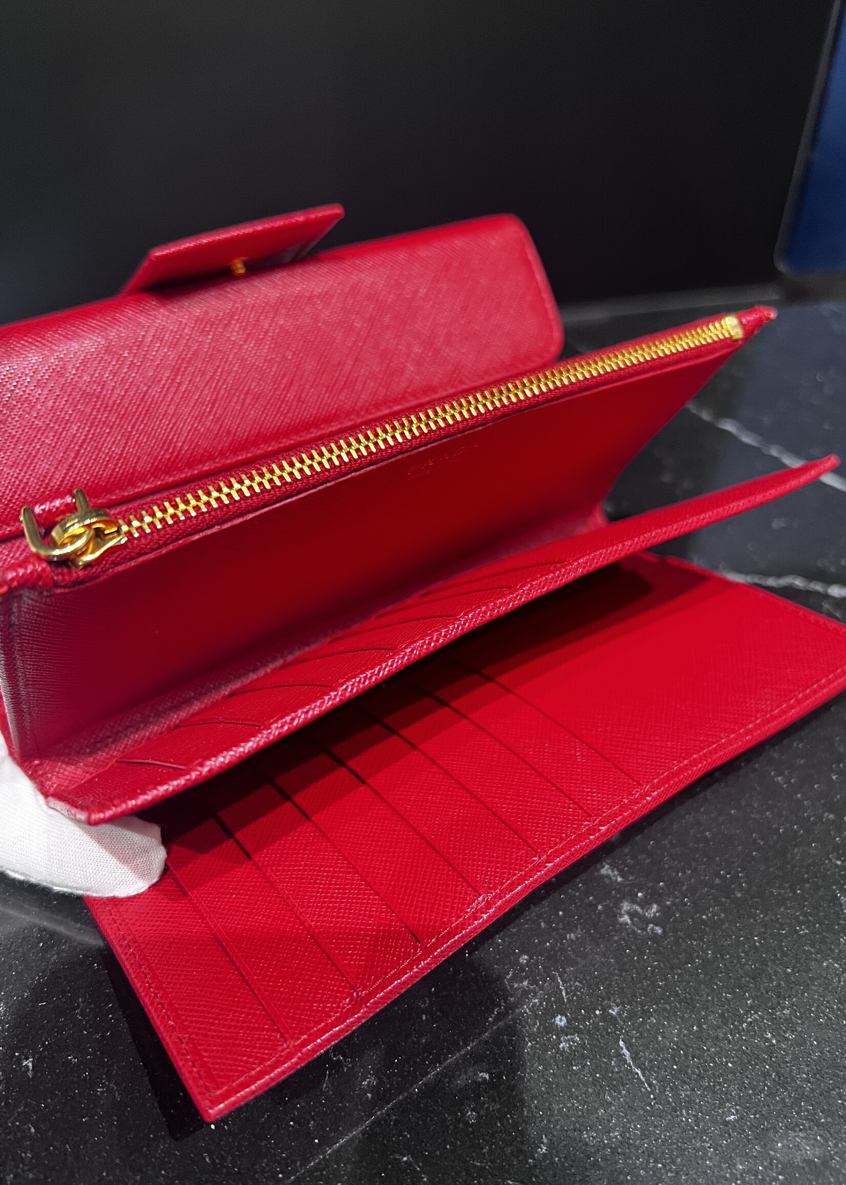 Prada SOLD- Prada Saffiano Zippy Wallet