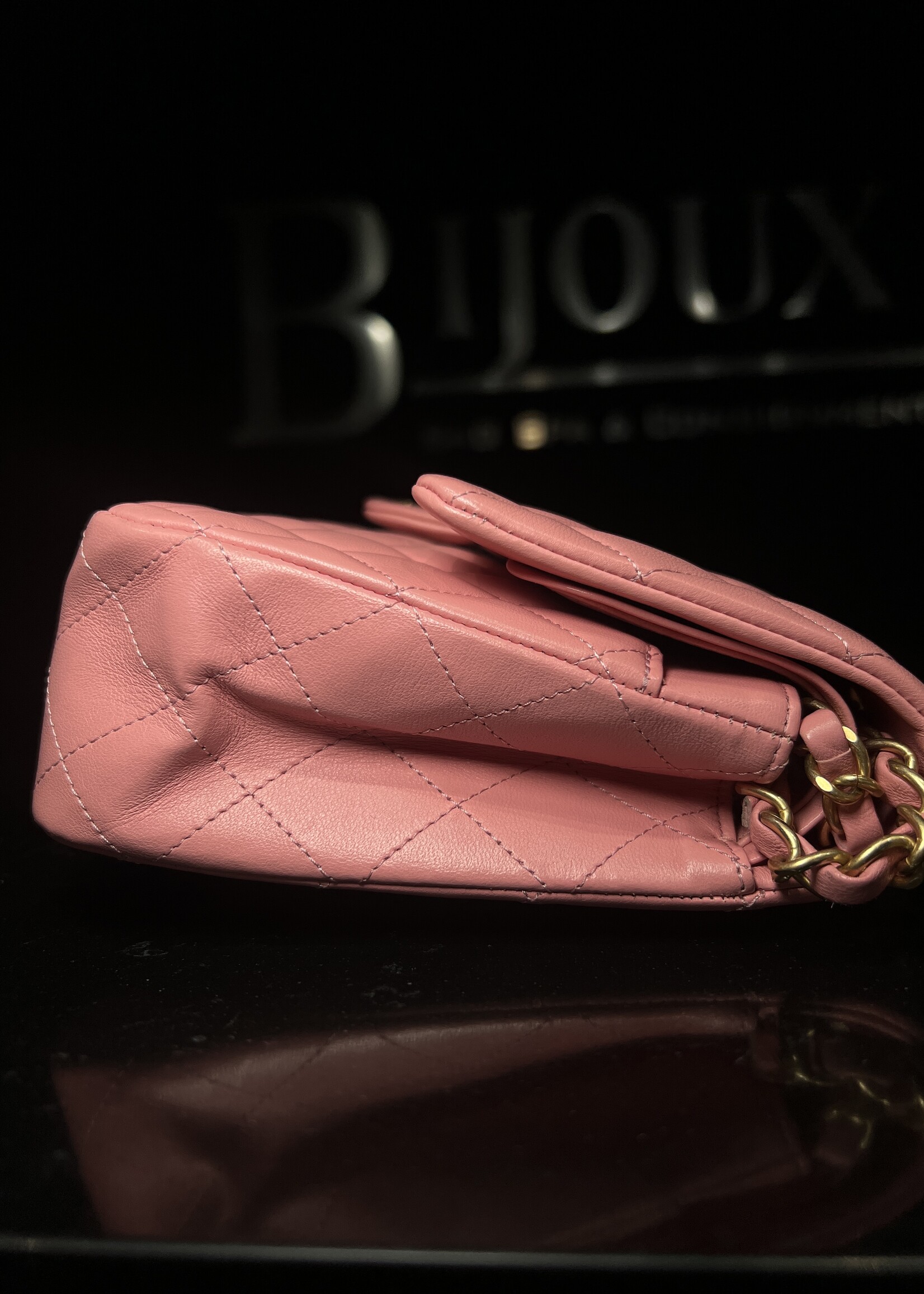 Chanel Chanel Medium Double Flap Lambskin Pink