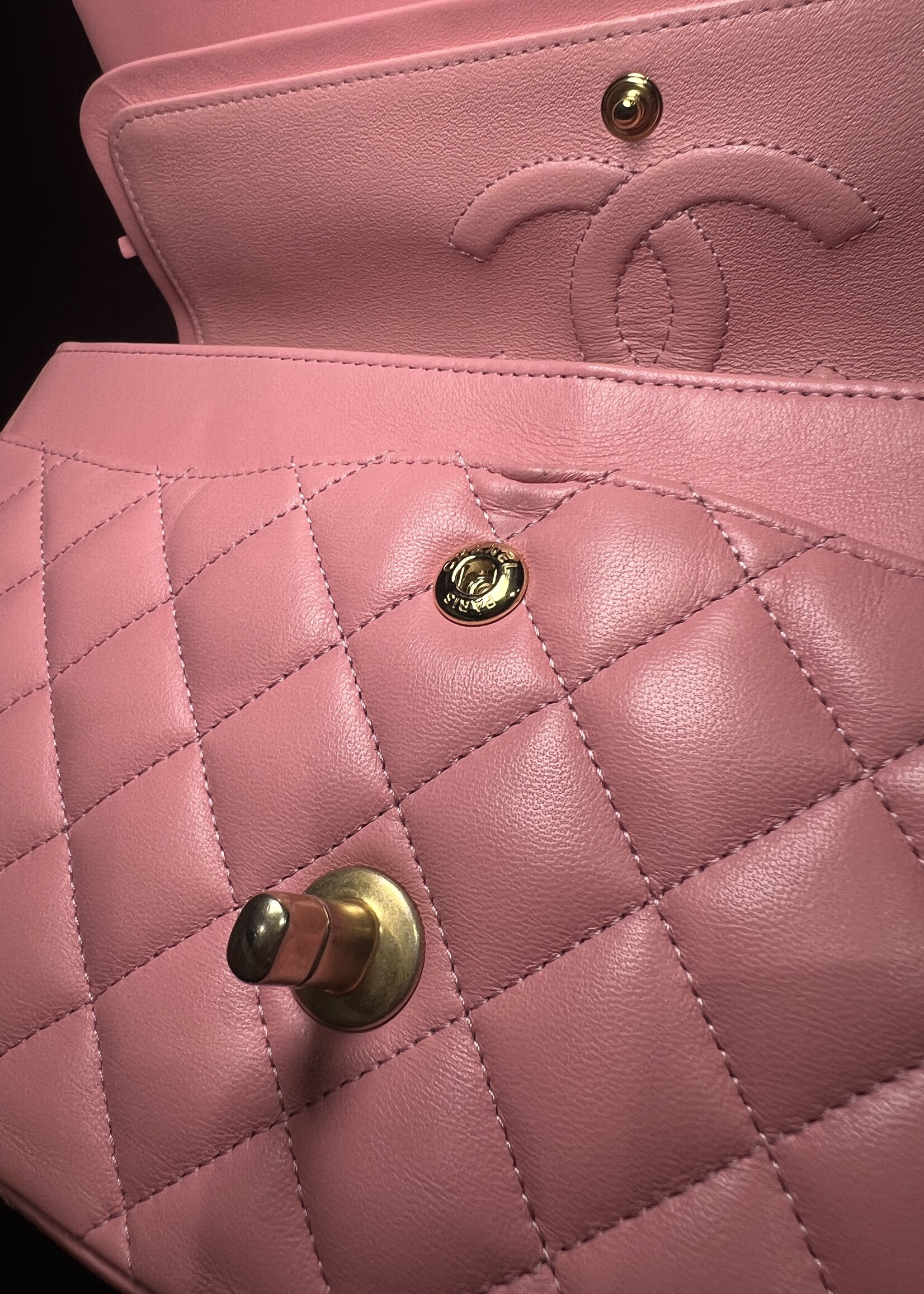 Chanel Chanel Medium Double Flap Lambskin Pink