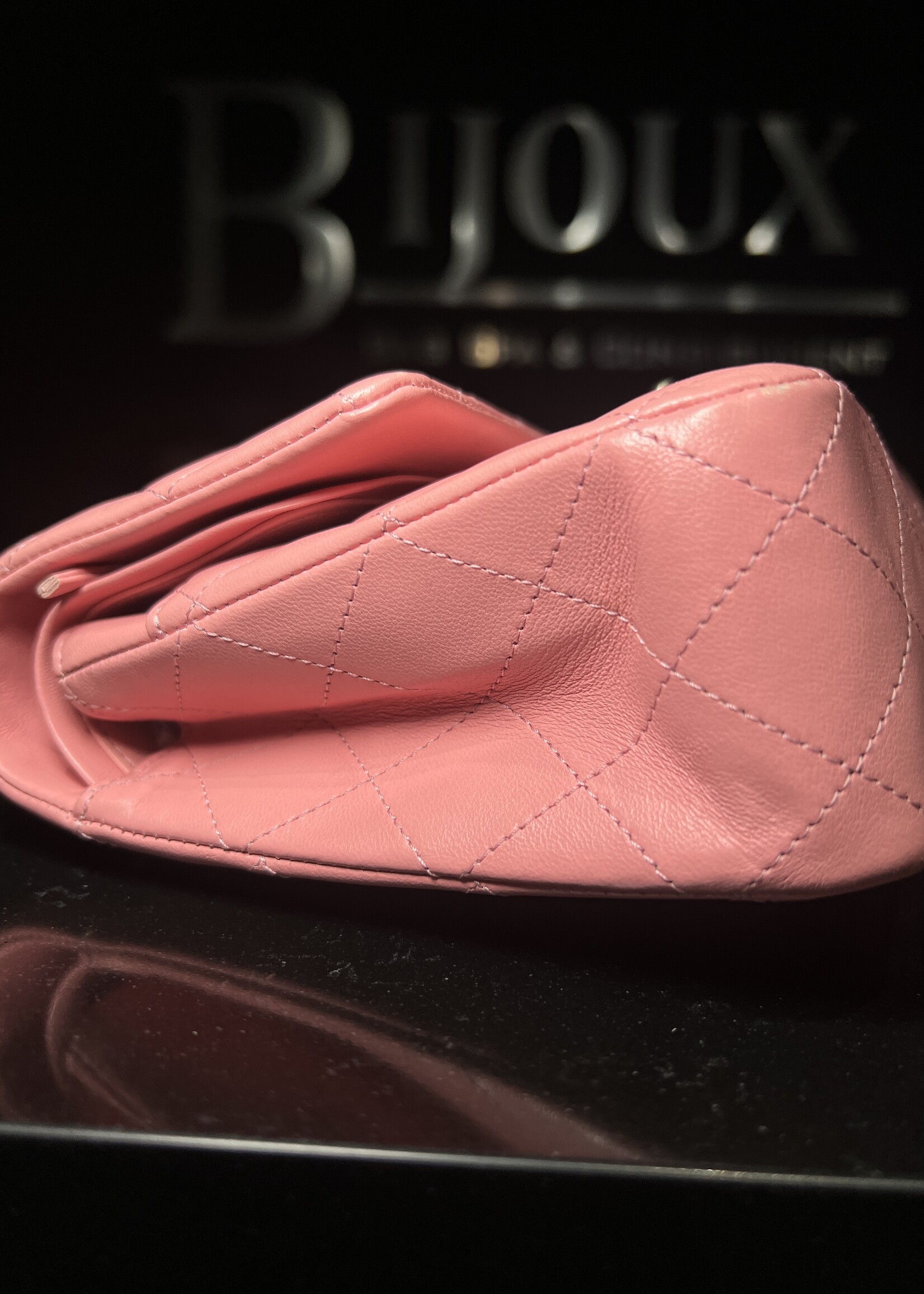 Chanel Chanel Medium Double Flap Lambskin Pink