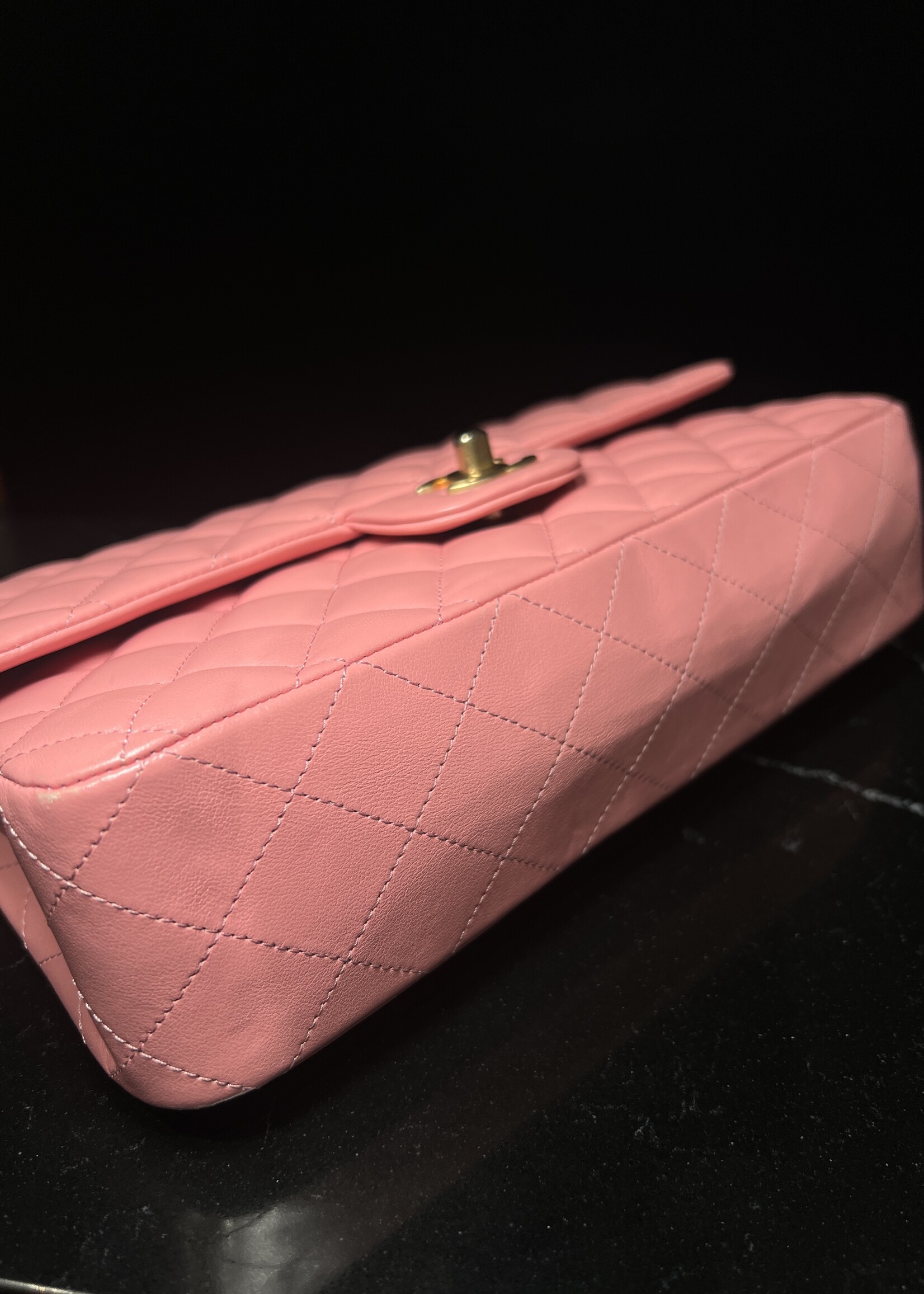 Chanel Chanel Medium Double Flap Lambskin Pink