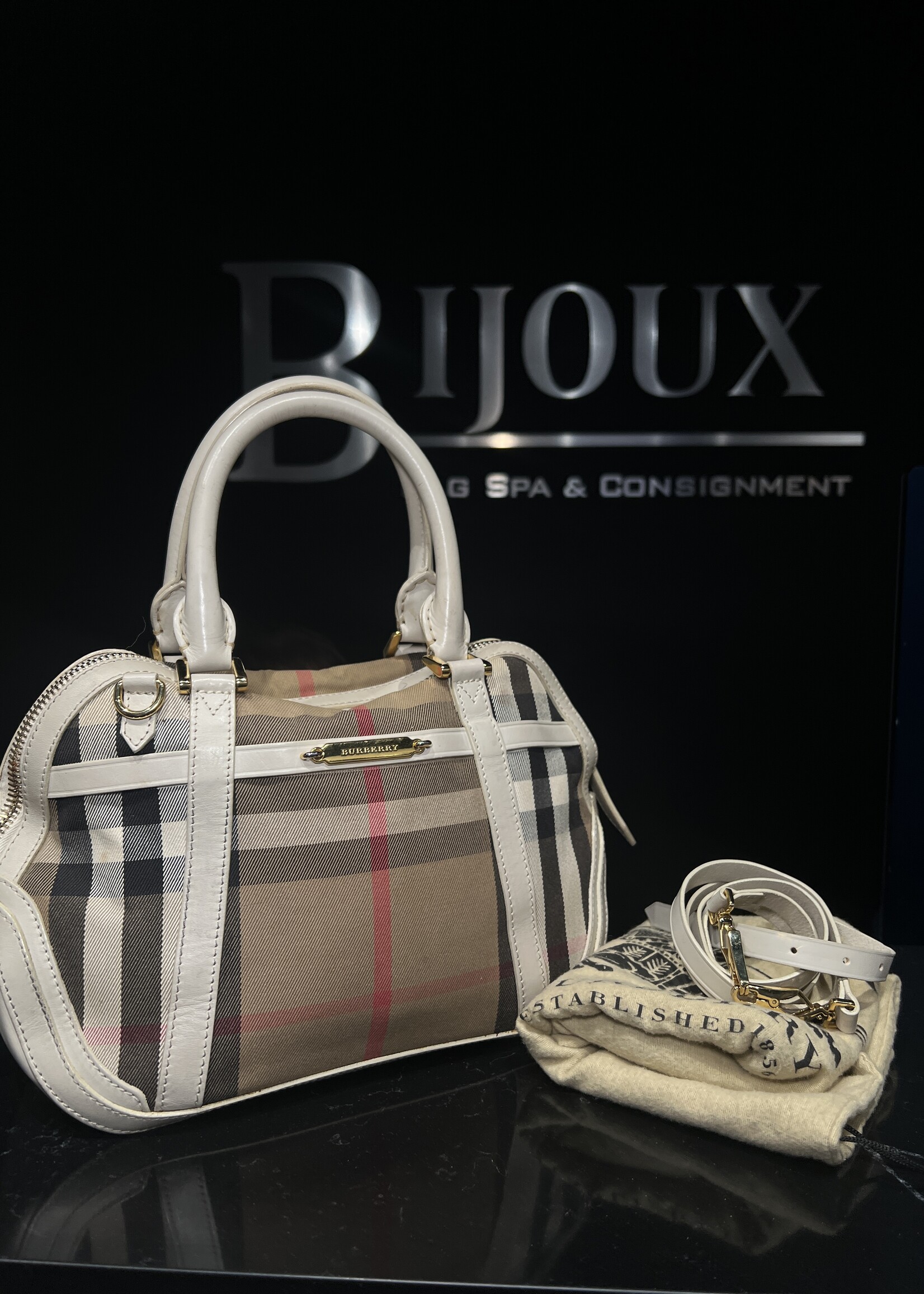 Burberry SOLD - Burberry House Check Orchard Bowling Bag