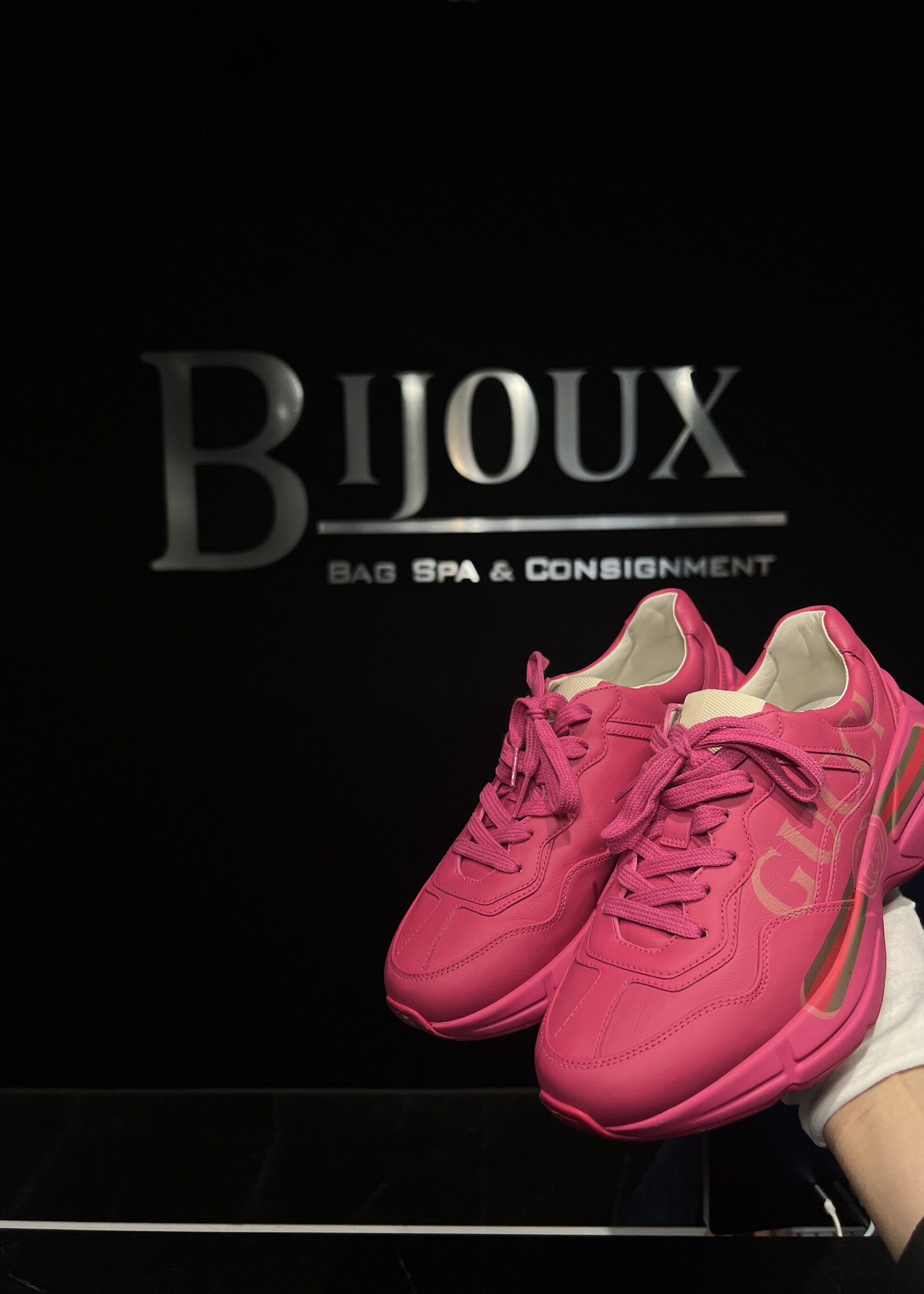 Gucci Gucci Pink Rhyton Sneaker 37.5