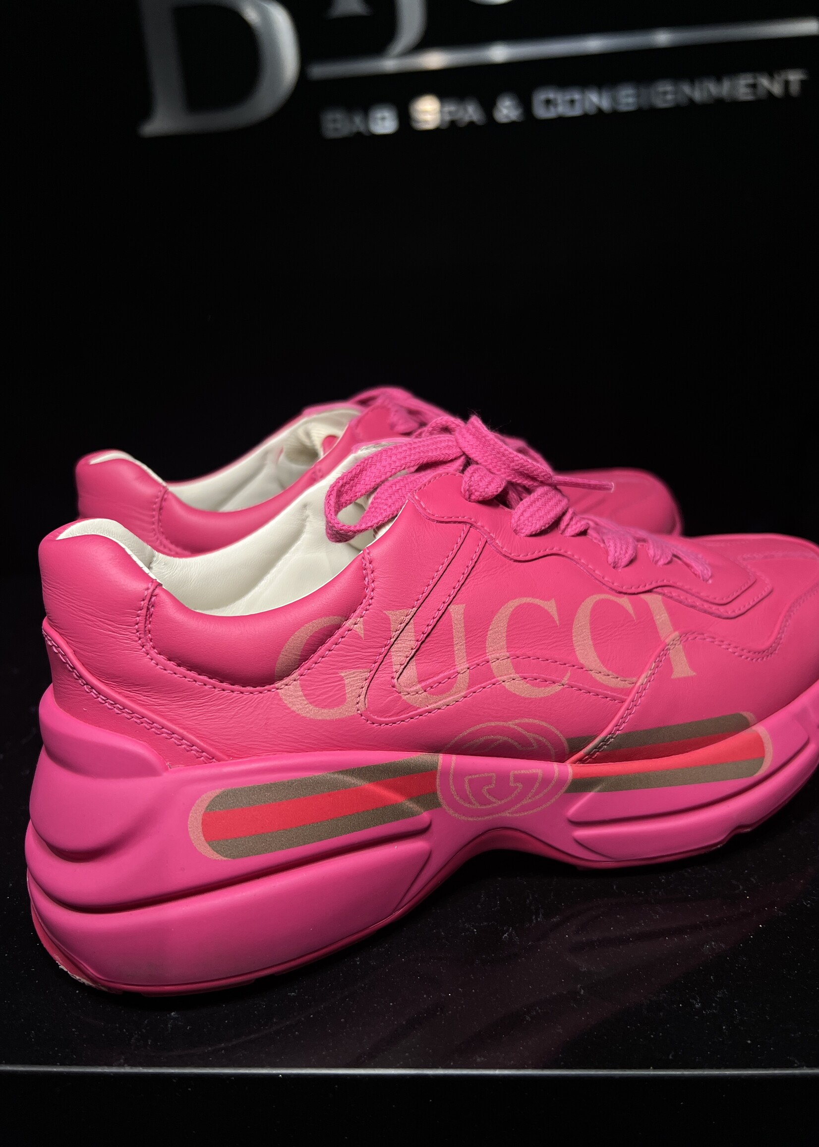 Gucci Gucci Pink Rhyton Sneaker 37.5