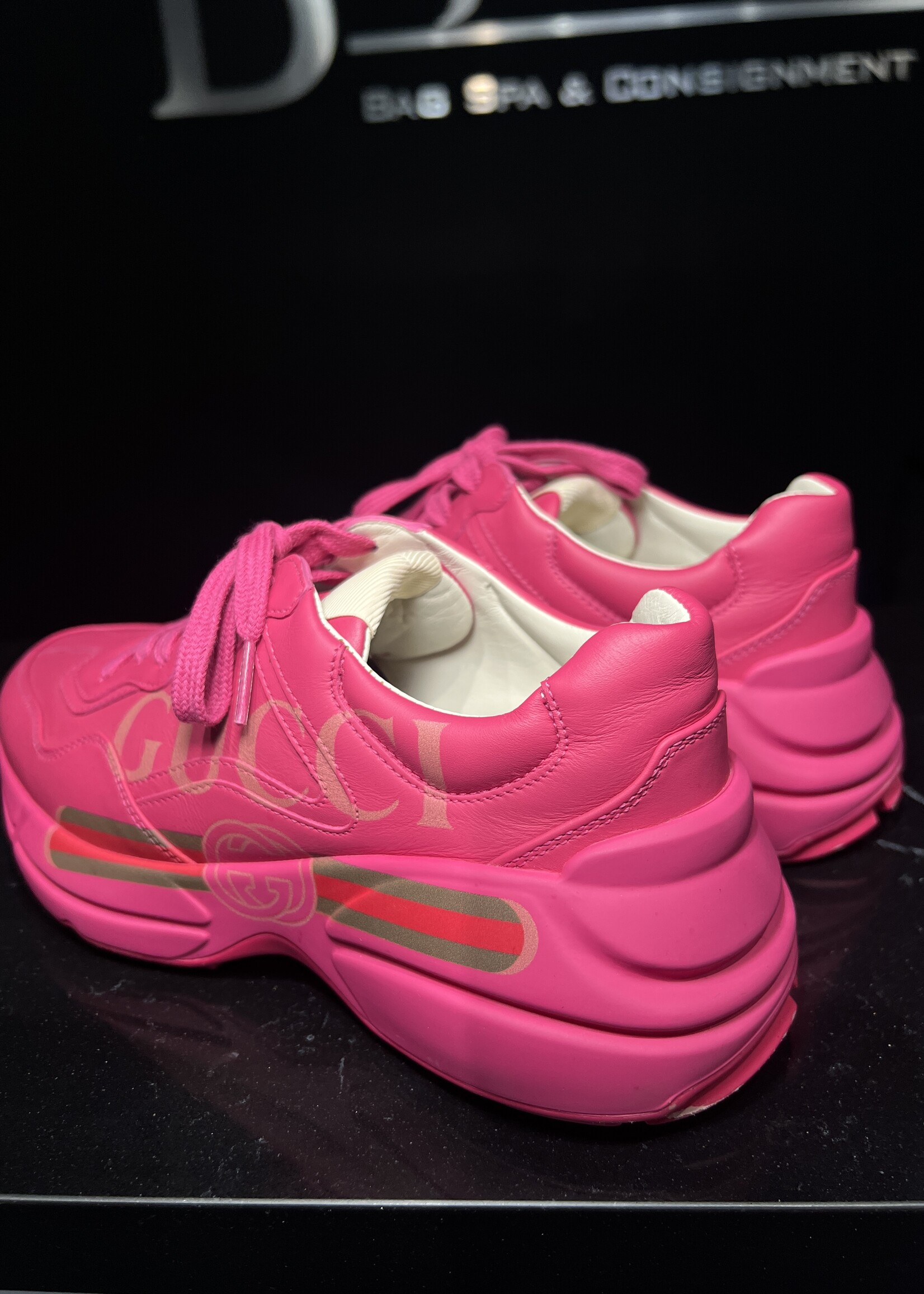 Gucci Gucci Pink Rhyton Sneaker 37.5