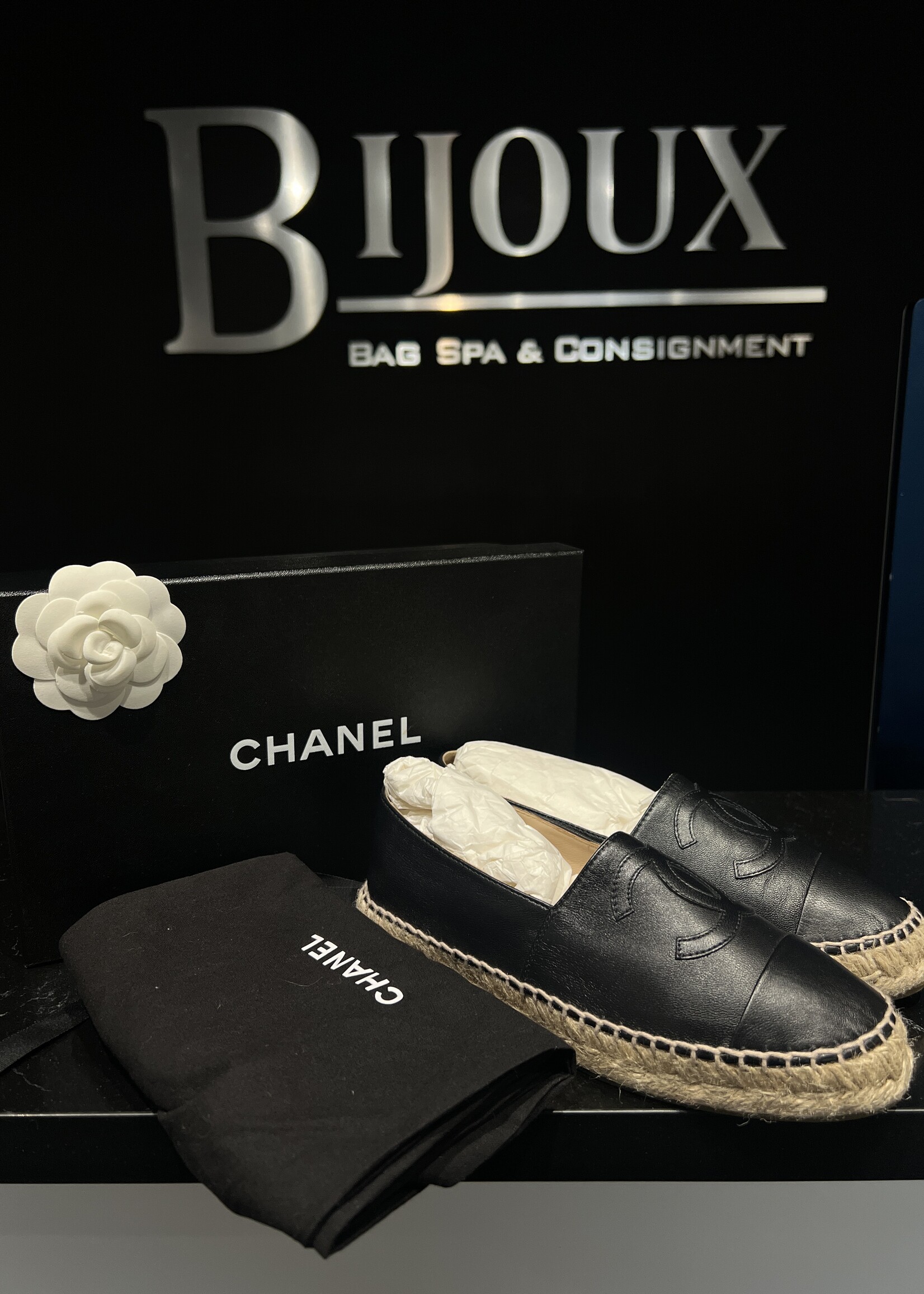 Chanel Chanel Black Espradilles 36
