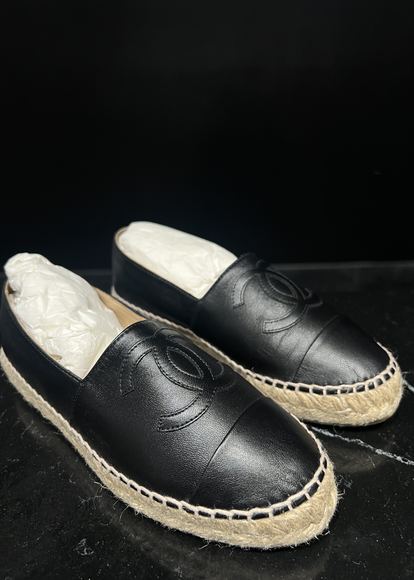 Chanel Chanel Black Espradilles 36