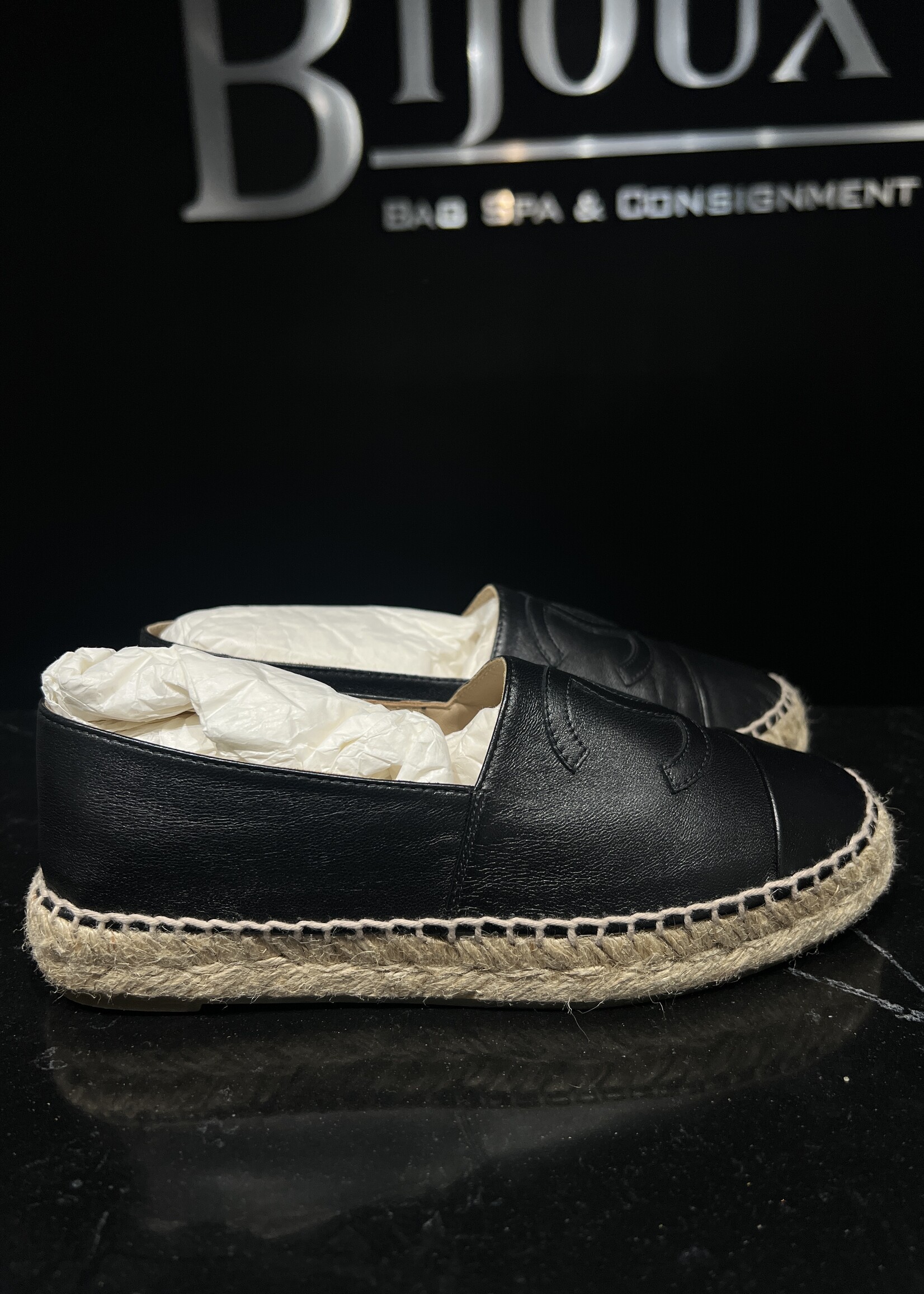 Chanel Chanel Black Espradilles 36