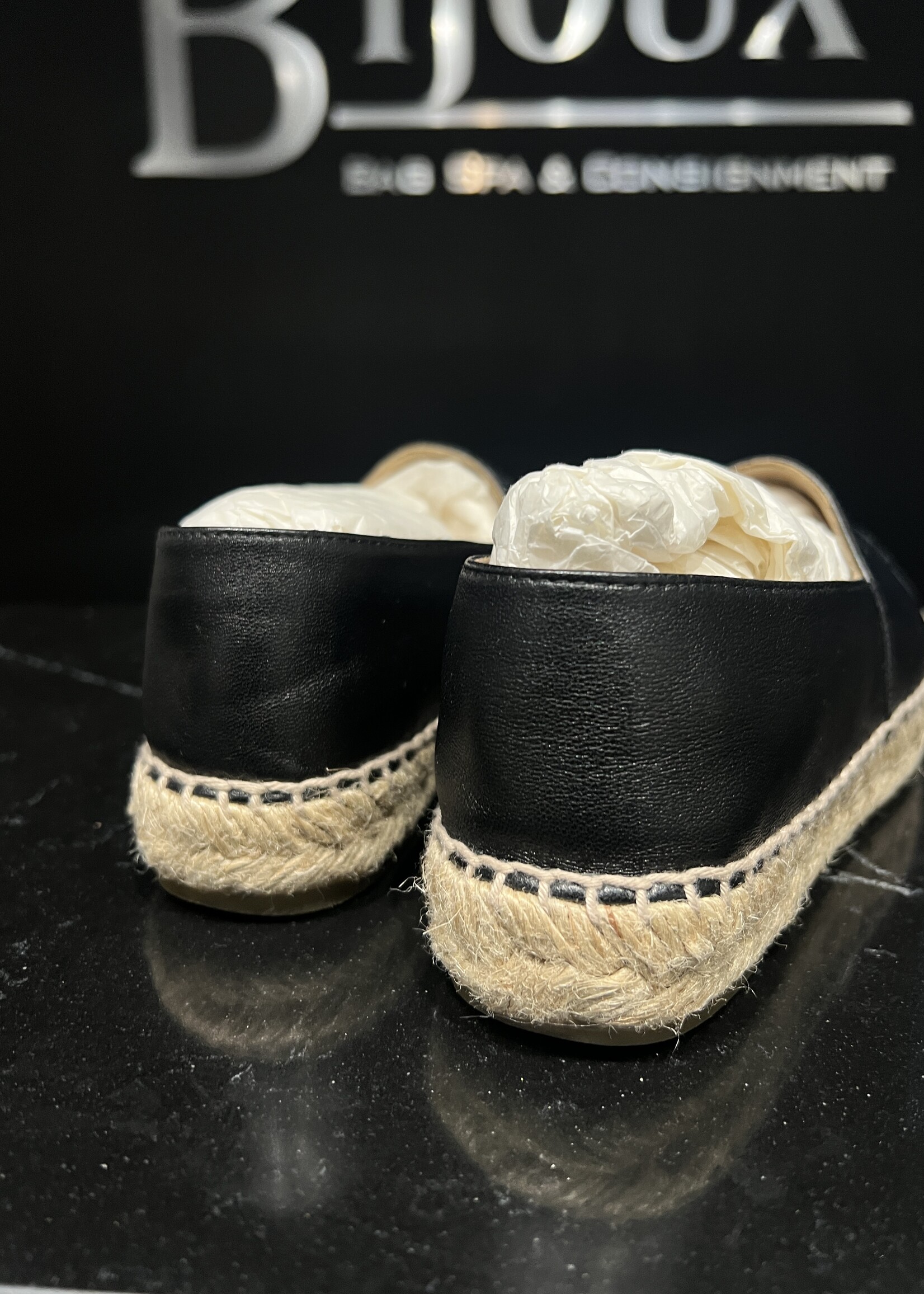 Chanel Chanel Black Espradilles 36