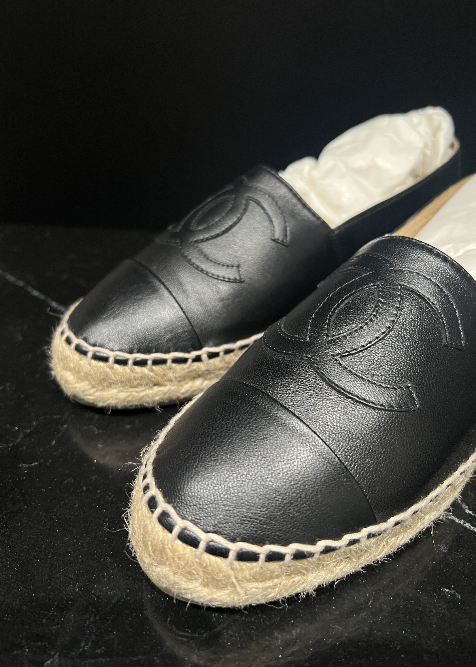 Chanel Chanel Black Espradilles 36