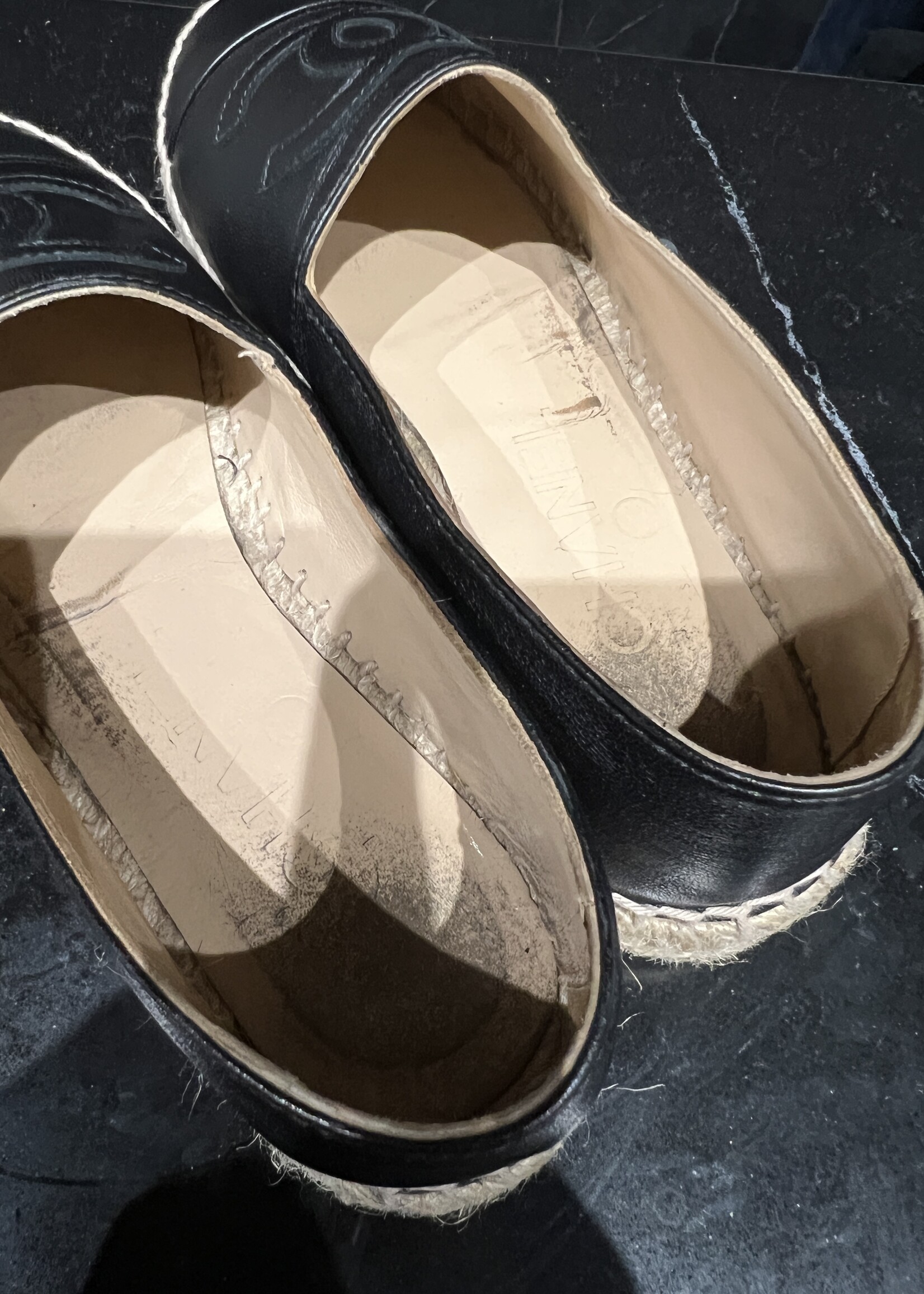 Chanel Chanel Black Espradilles 36