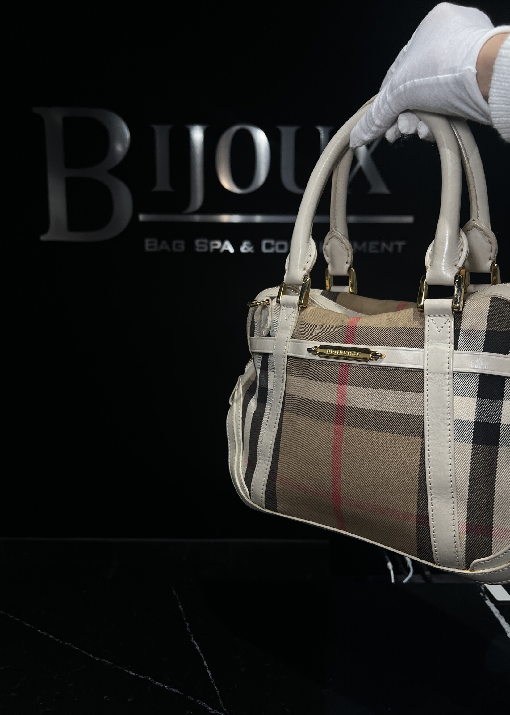 Burberry SOLD - Burberry House Check Orchard Bowling Bag