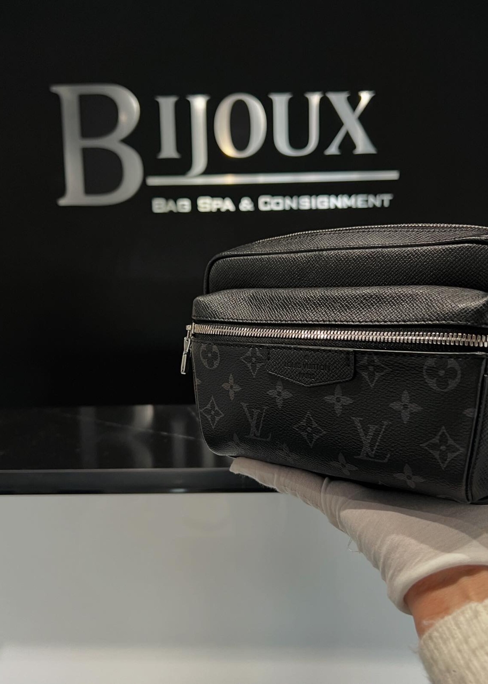 Louis Vuitton SOLD - Louis Vuitton Taiga Monogram Eclipse Belt Bag