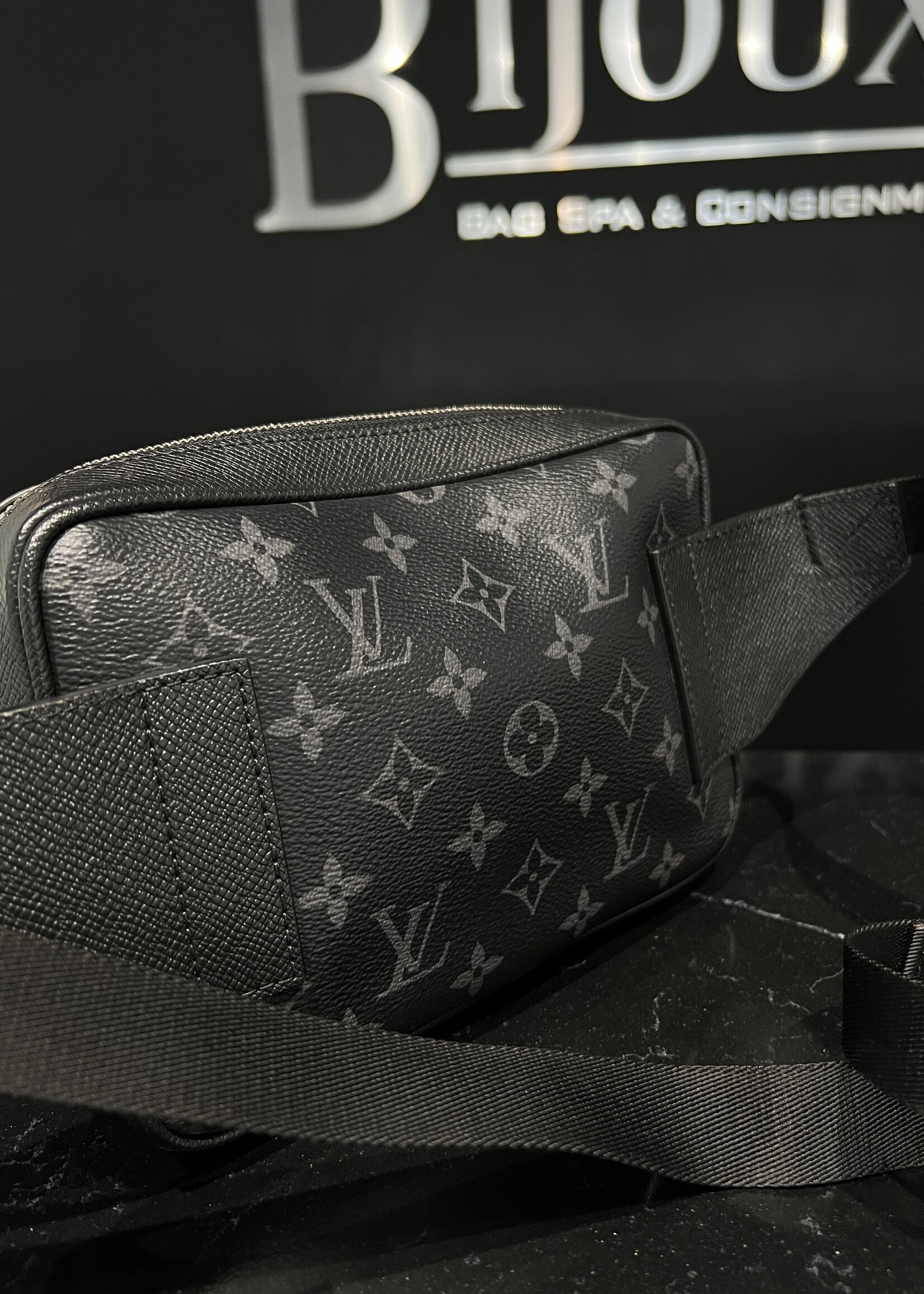 Louis Vuitton SOLD - Louis Vuitton Taiga Monogram Eclipse Belt Bag