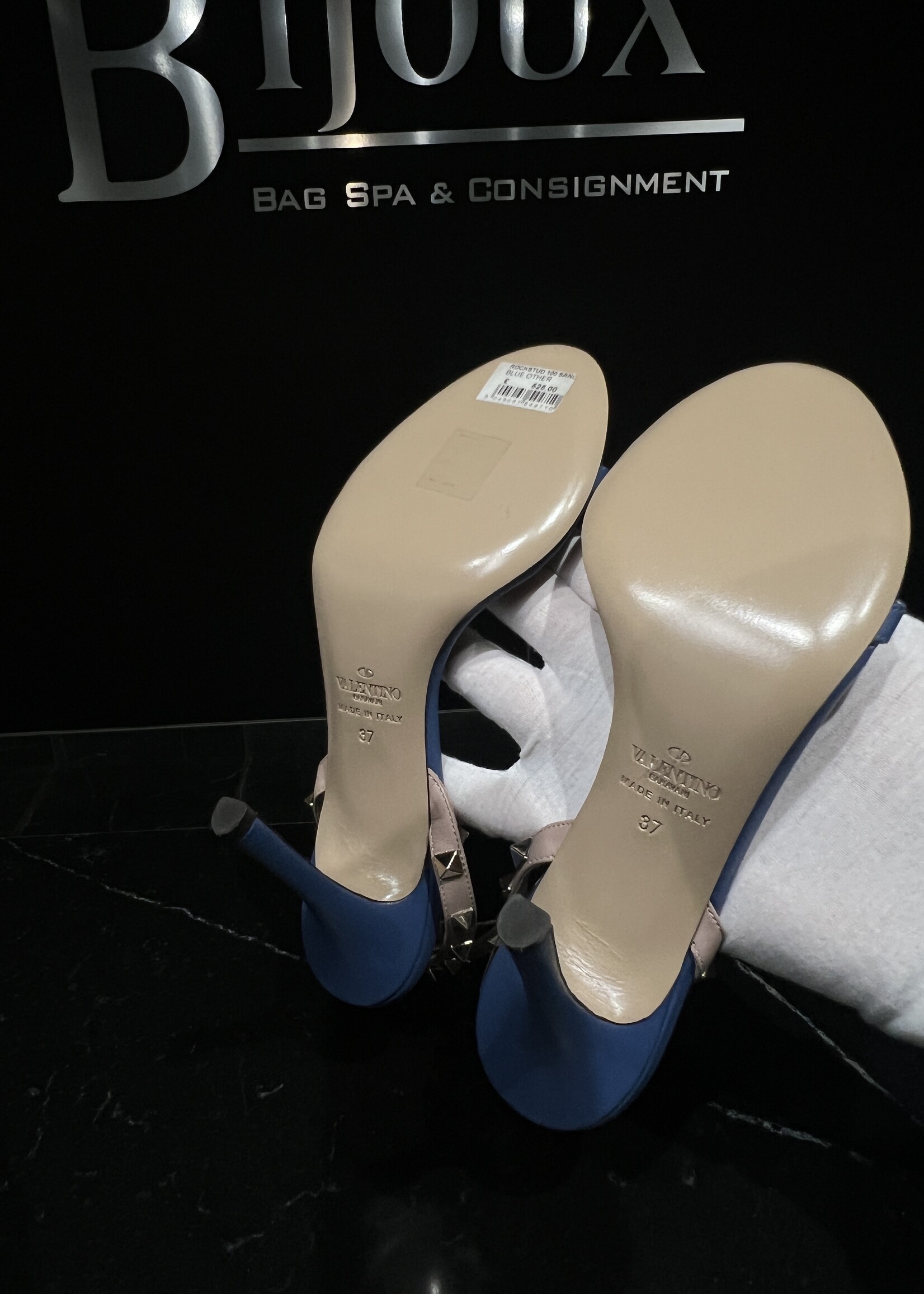 Valentino Valentino Rockstud Pumps Blue/Nude- 37