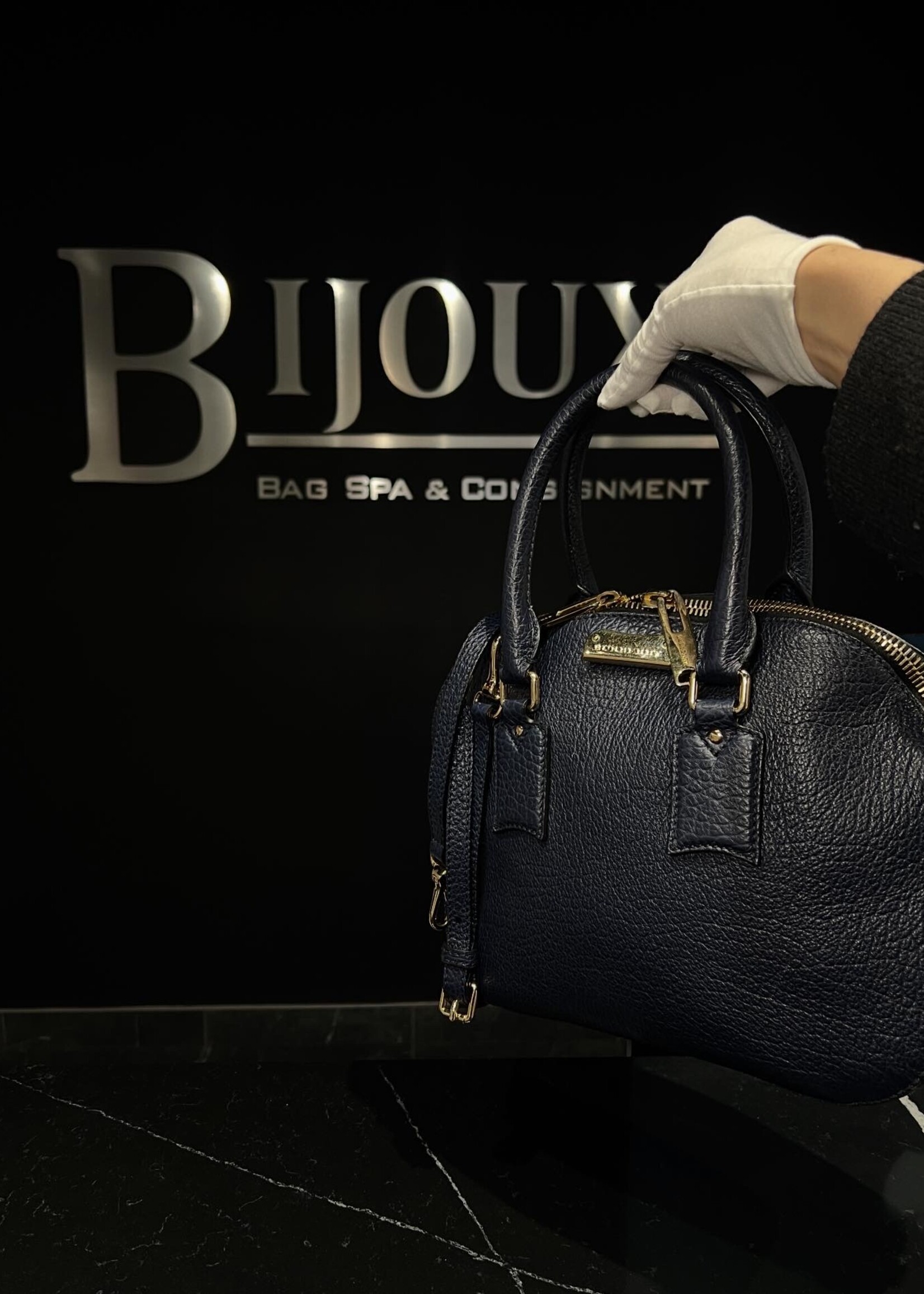 Burberry Burberry Navy Orchard Satchel Small Bag