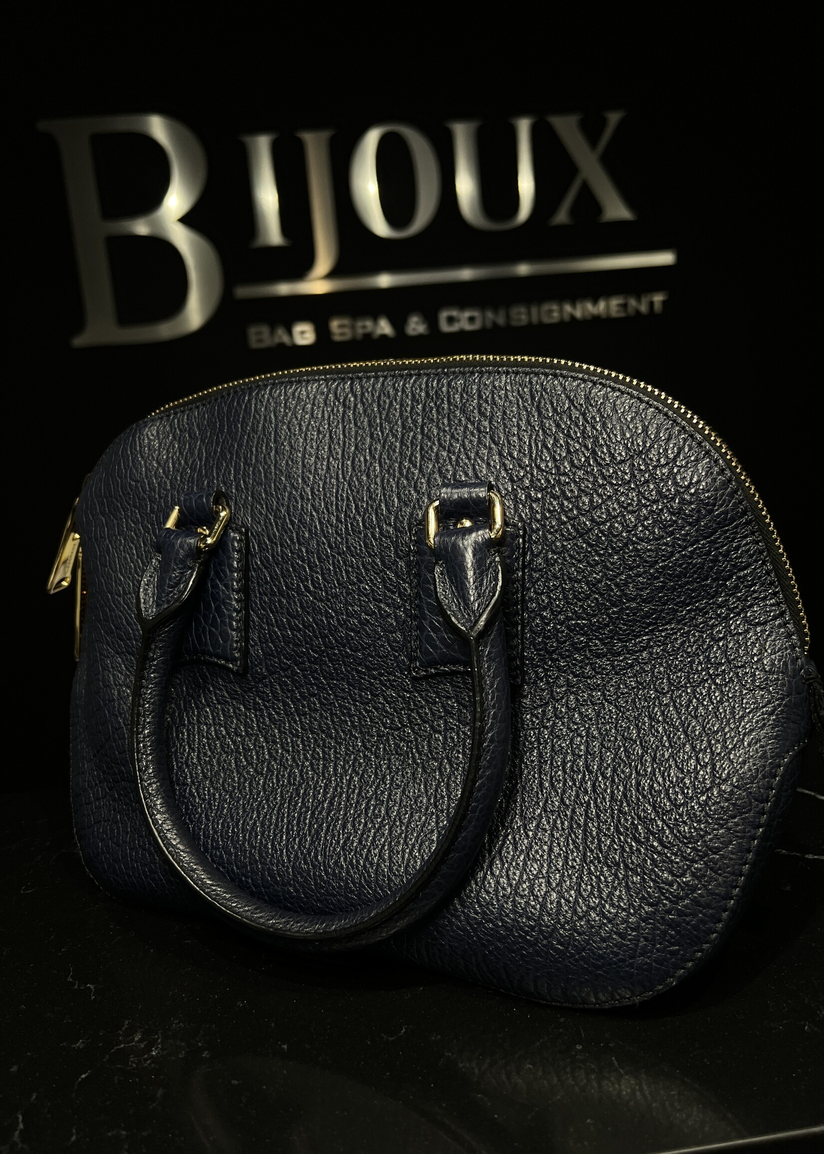 Burberry Burberry Navy Orchard Satchel Small Bag