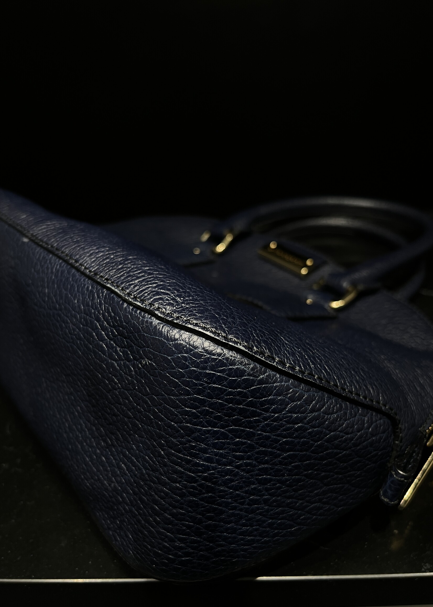 Burberry SOLD - Burberry Navy Orchard Satchel Small Bag