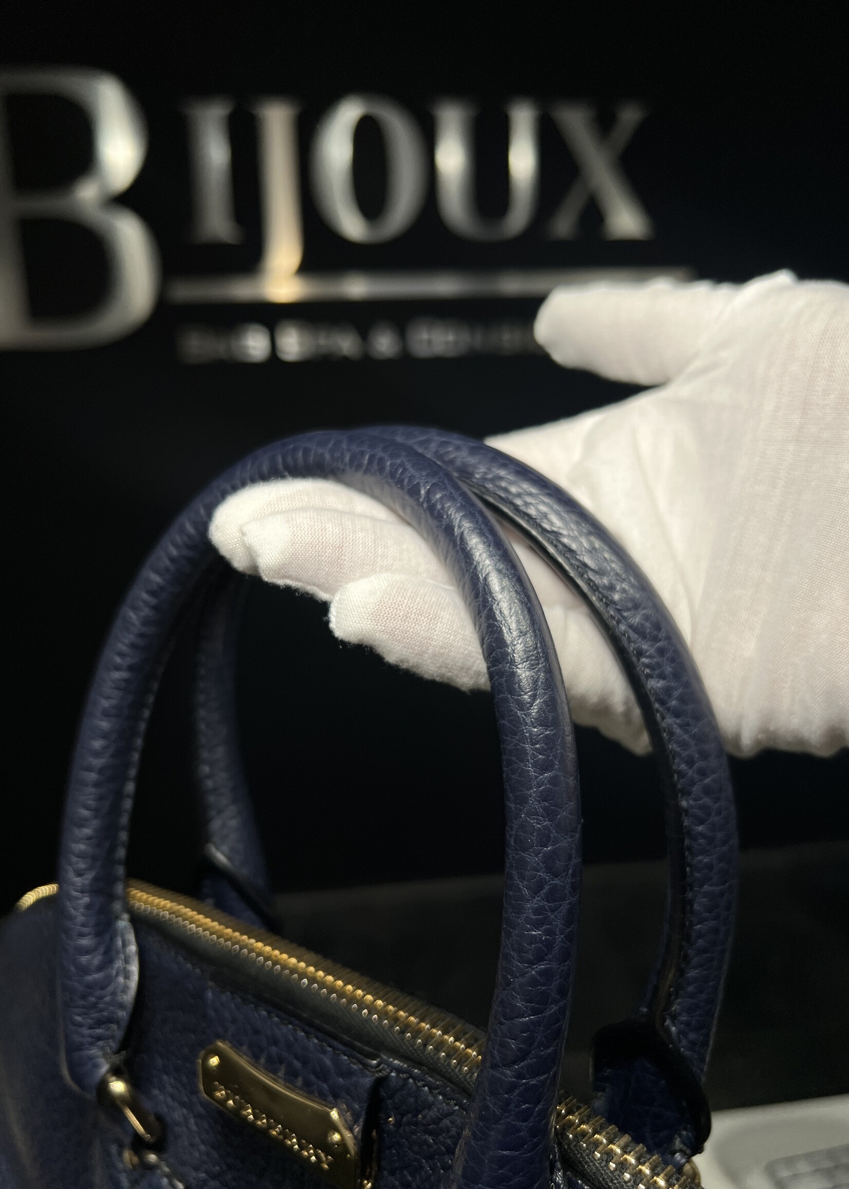 Burberry Burberry Navy Orchard Satchel Small Bag