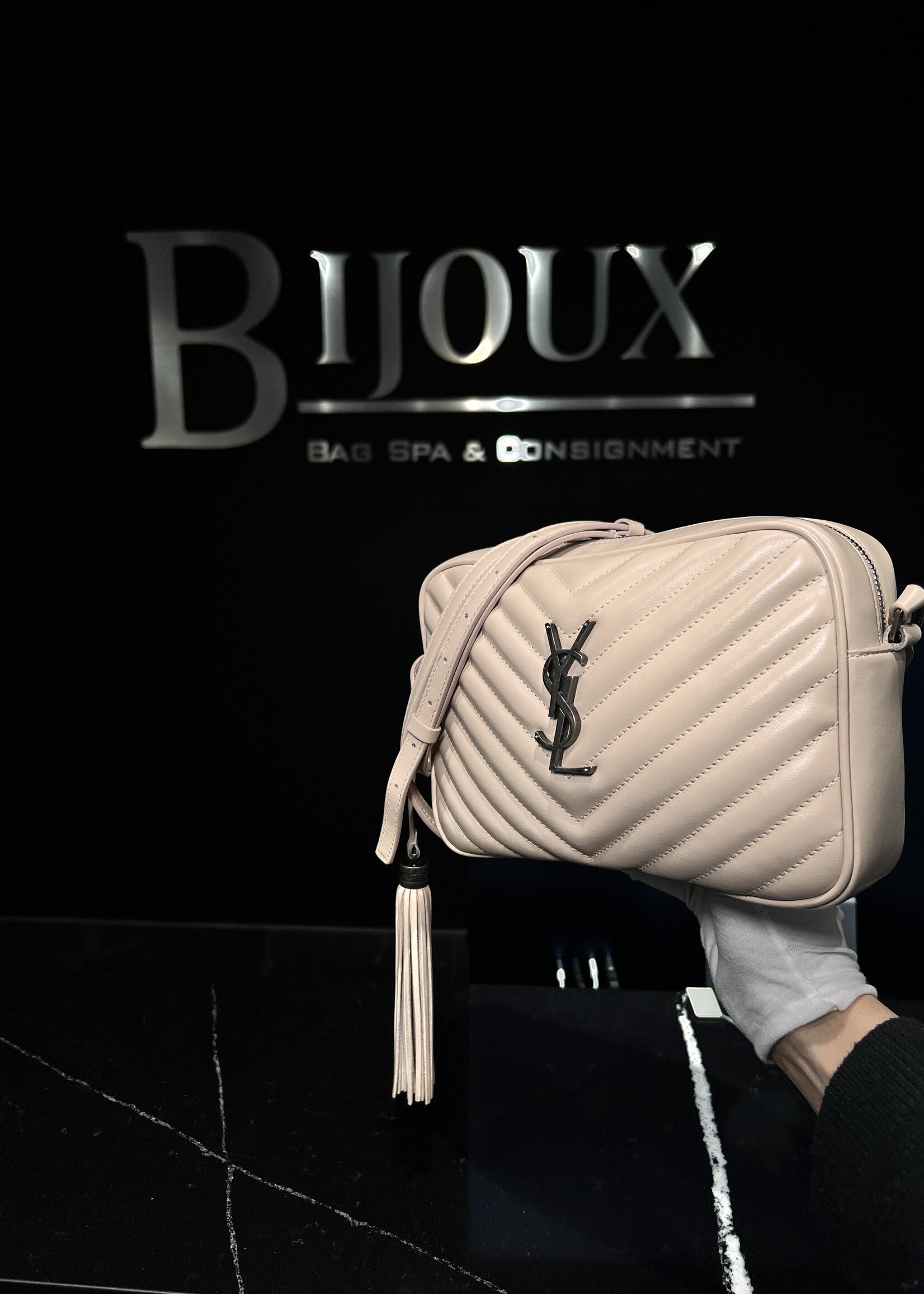 Saint Laurent Saint Laurent Calfskin Matelasse Lou Camera Bag