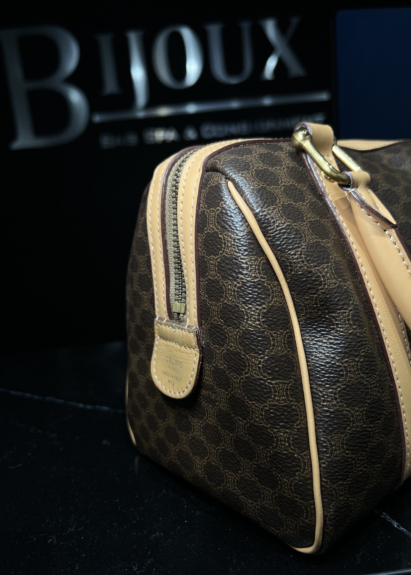 Celine Celine Brown Macadam Boston Bag