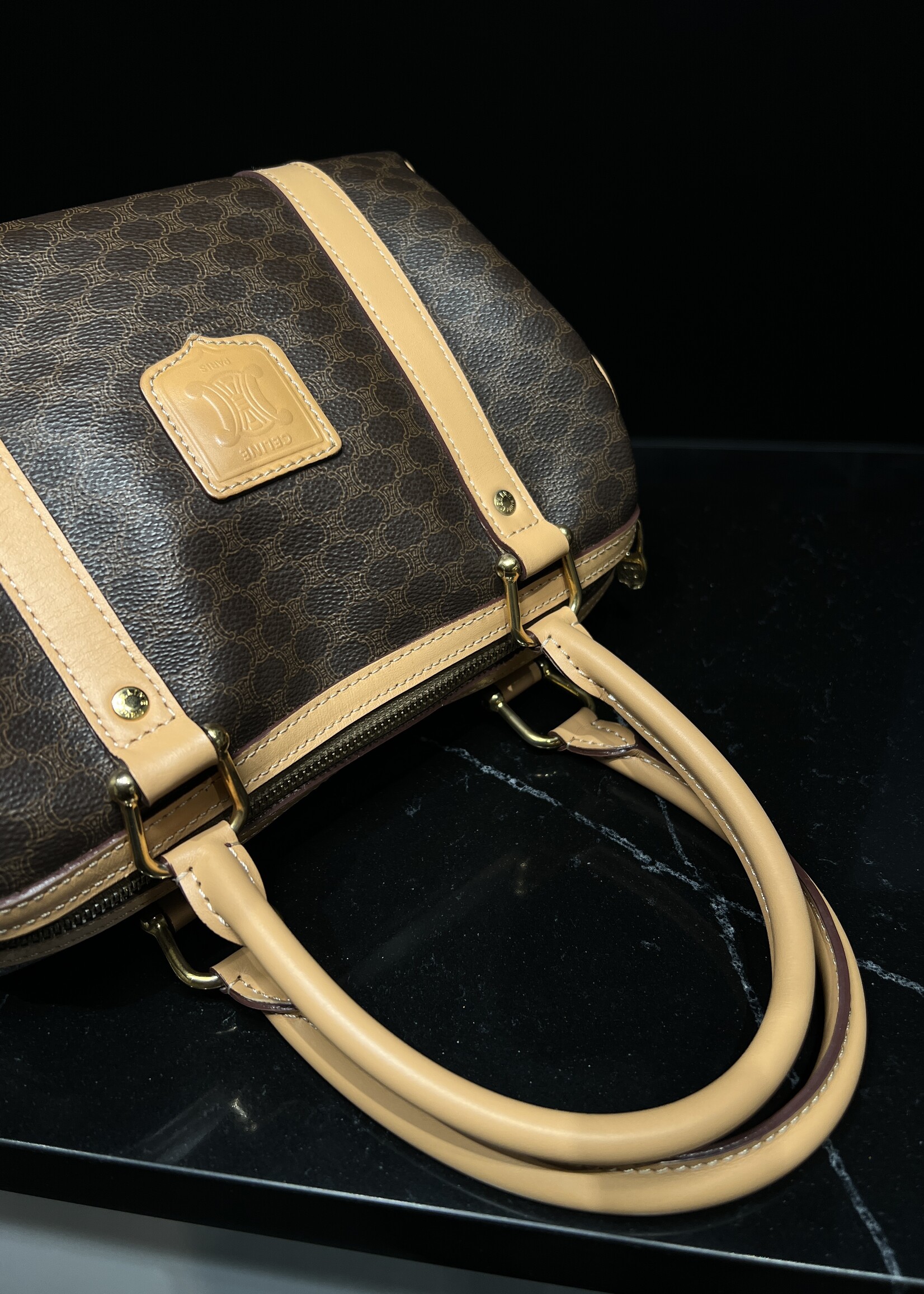 Celine Celine Brown Macadam Boston Bag