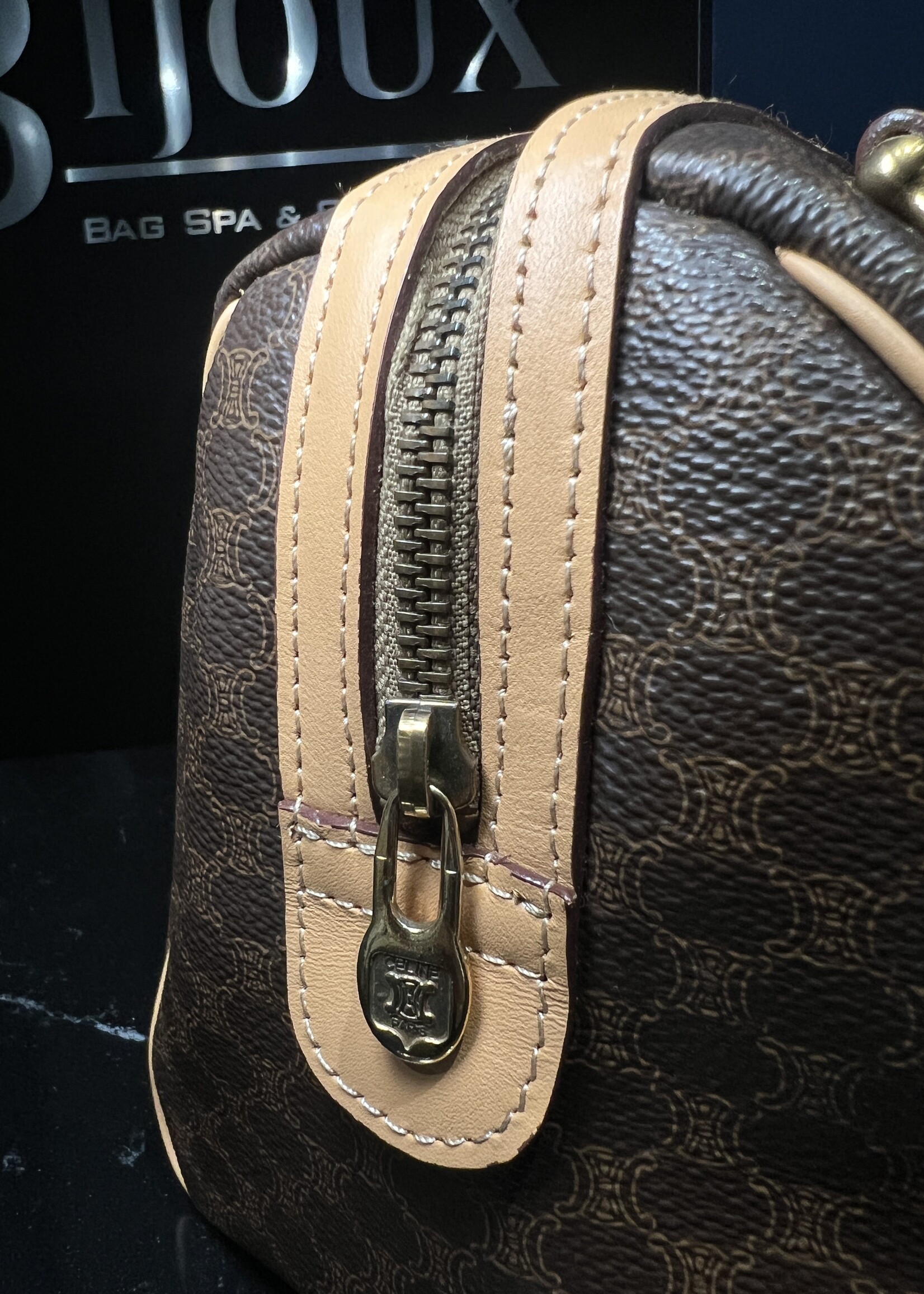 Celine Celine Brown Macadam Boston Bag
