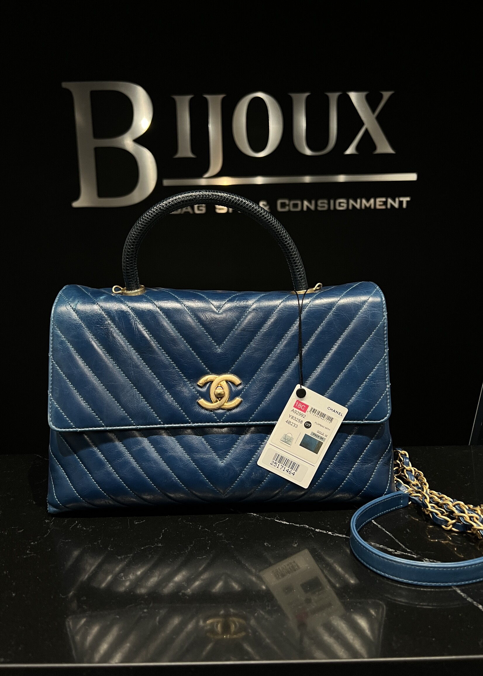 Chanel Chanel Large Lizard Top Handle