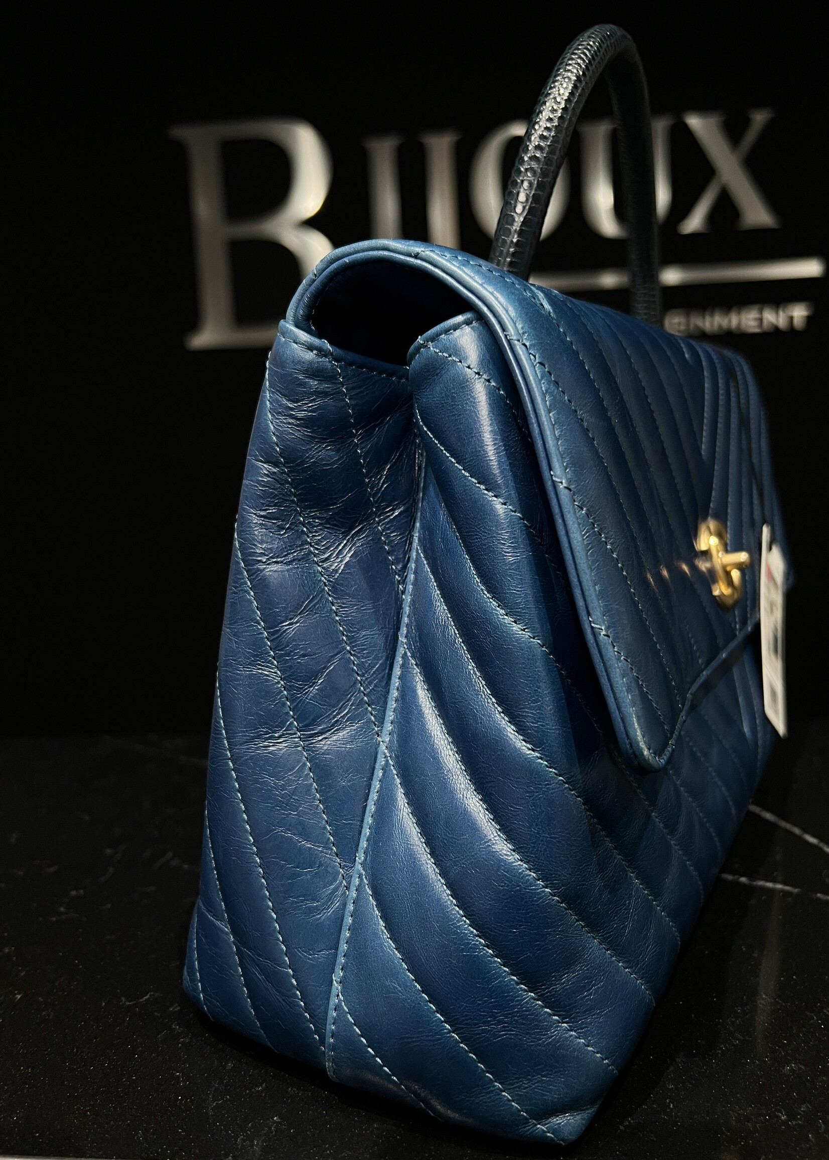 Chanel Chanel Large Lizard Top Handle