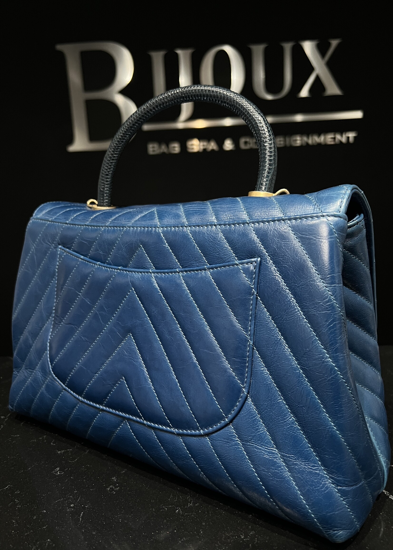 Chanel Chanel Large Lizard Top Handle